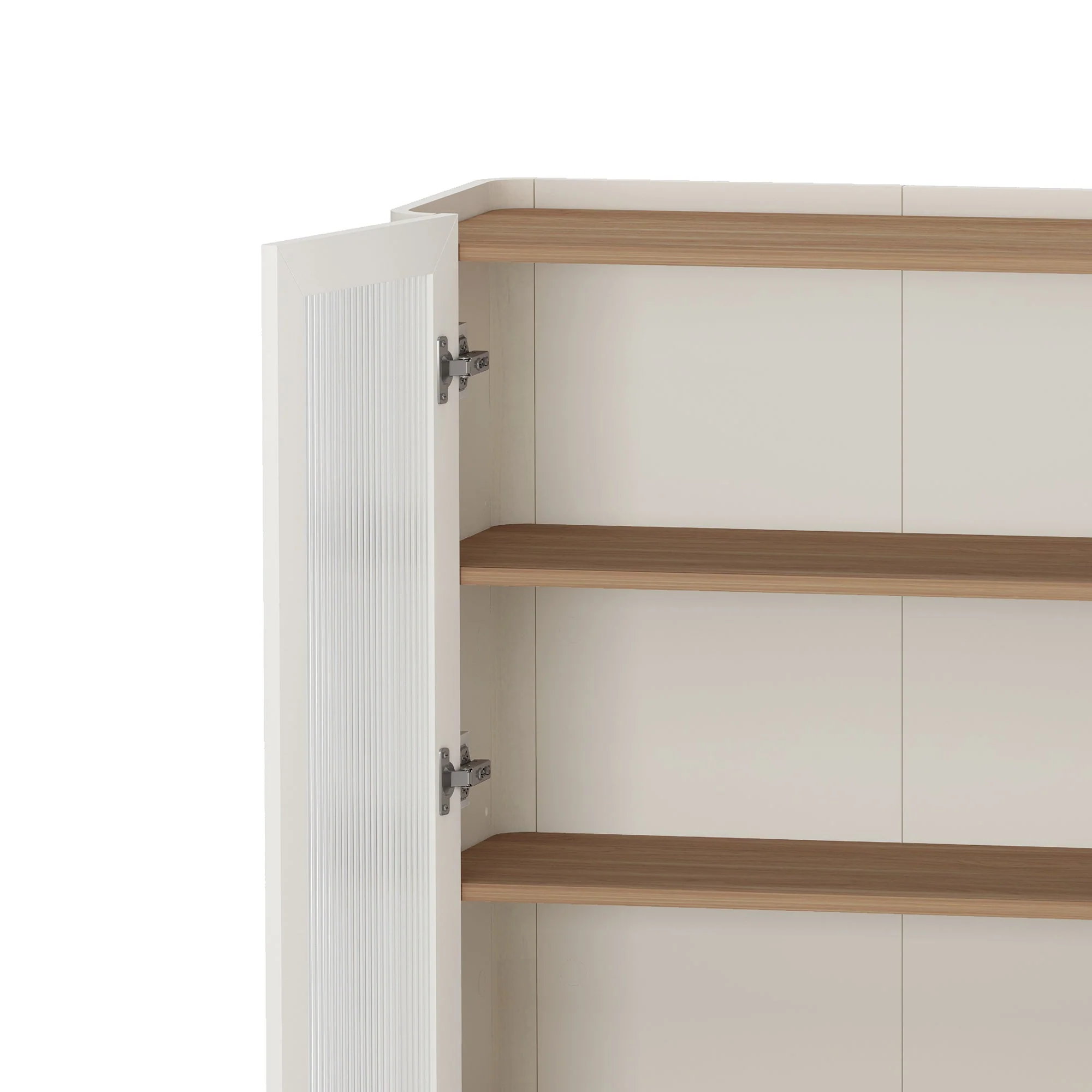 2-Piece Abbey Accent Cabinet and Bookcase in Maple and Off White - Image 15