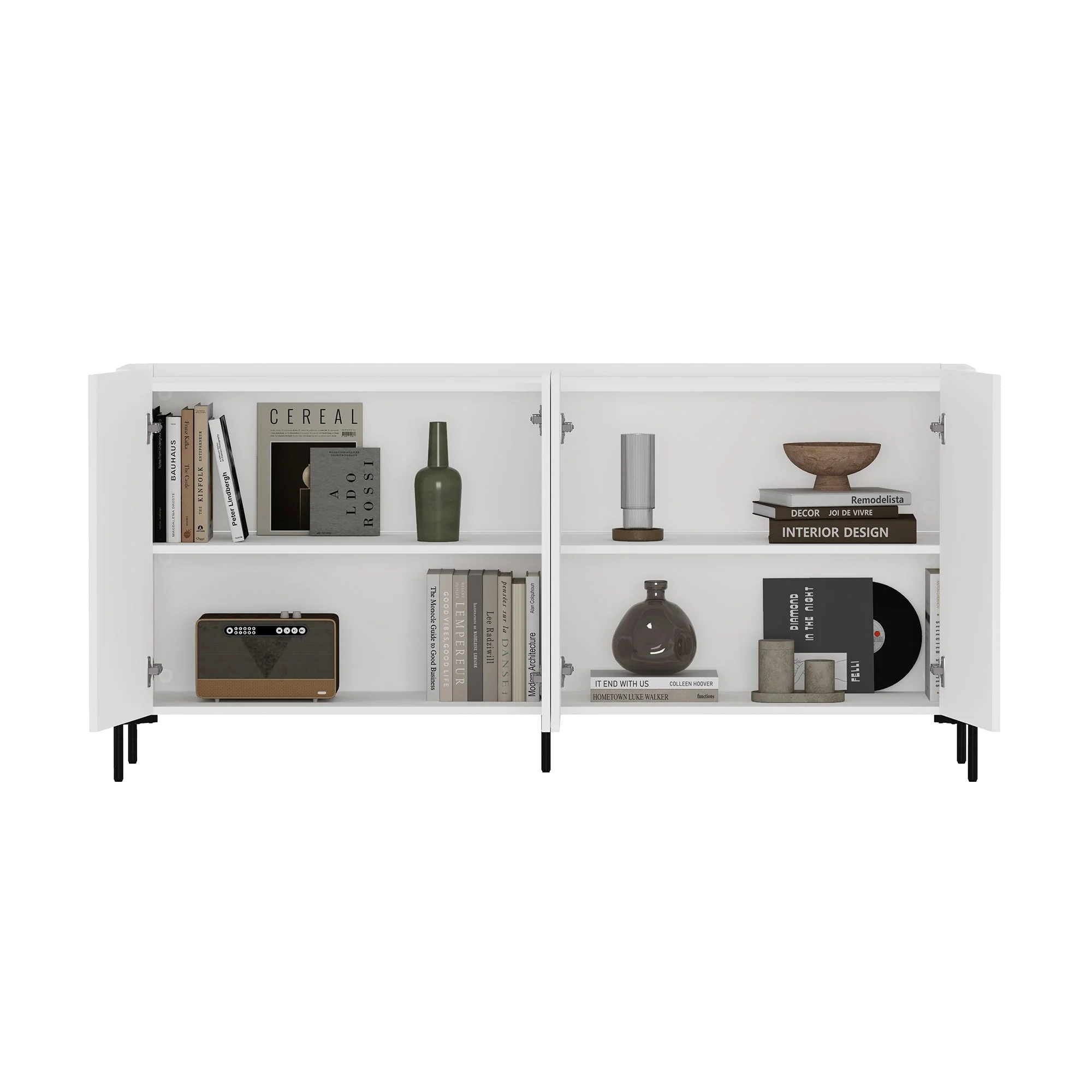 2-Piece Abbey Accent Cabinet and Sideboard in White - Image 21
