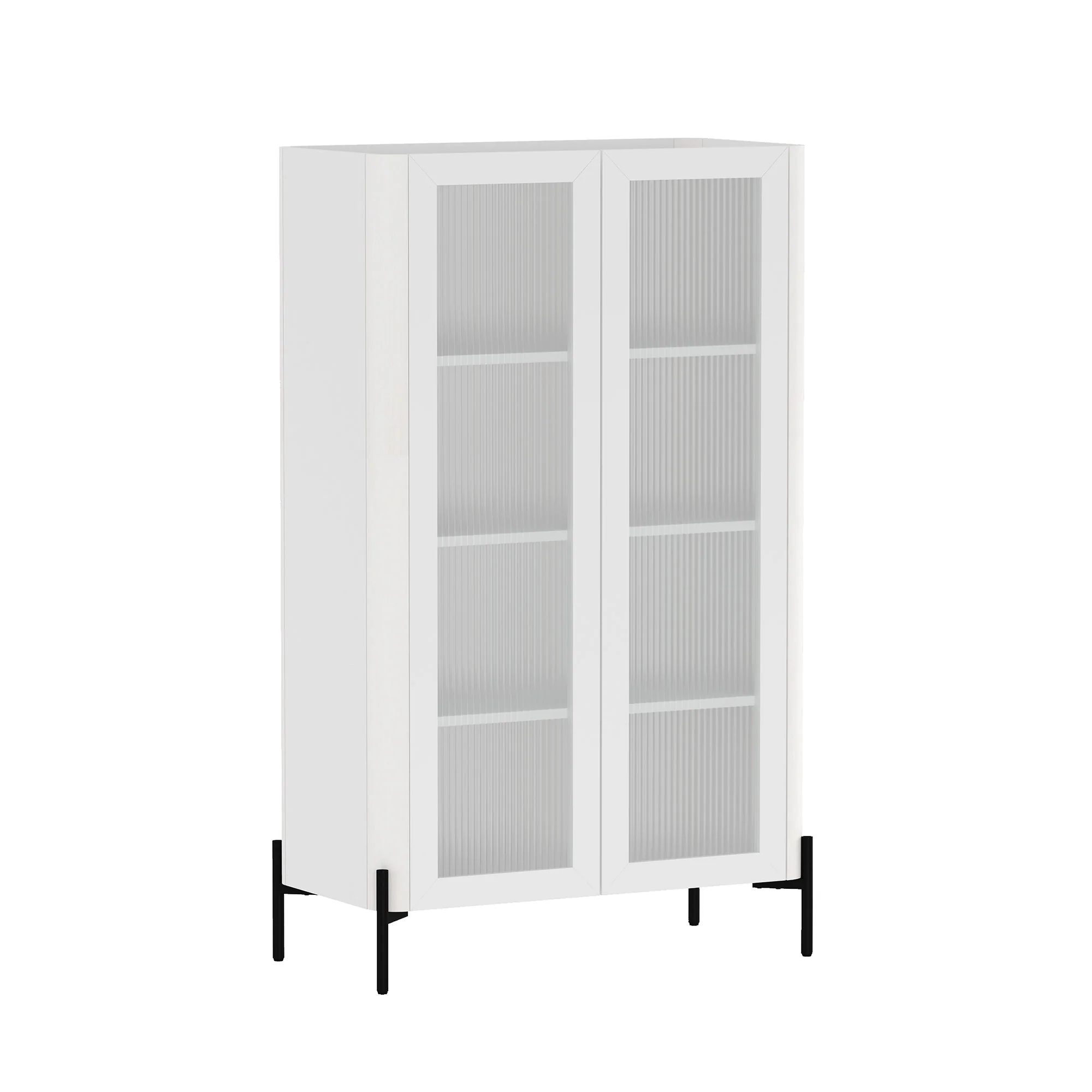 2-Piece Abbey Bookcase and Sideboard in White - Image 9