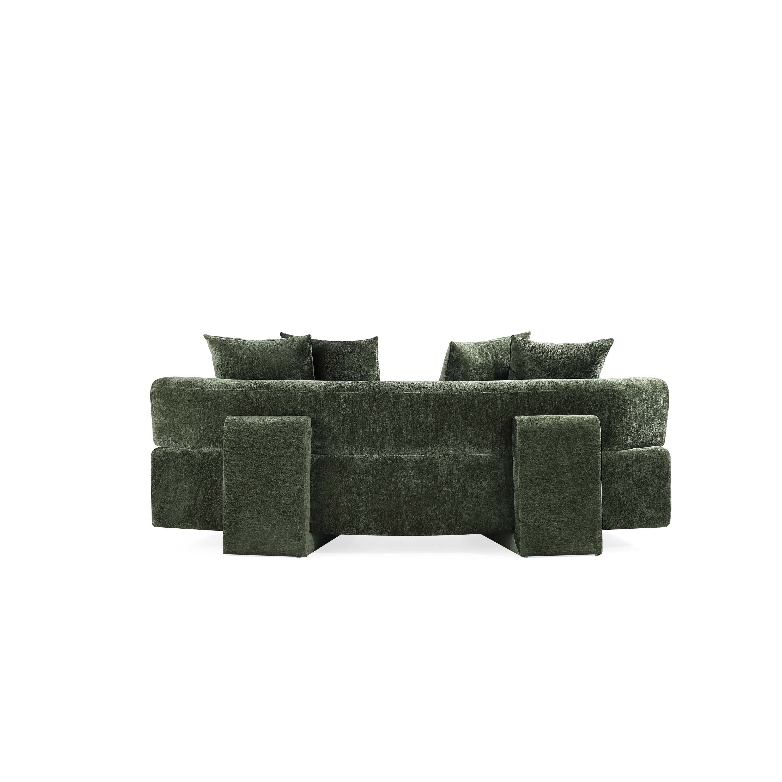 2-Piece Verandah 90.6" Sofa and Accent Chair in Olive Green - Image 18