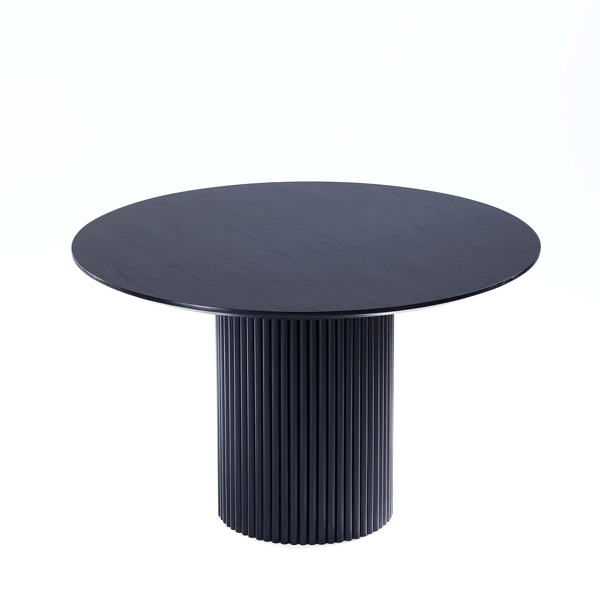 5-Piece Hathaway 47.24 Round Dining Set in Black with 4 Flor Dining Chairs in Grey - Image 8