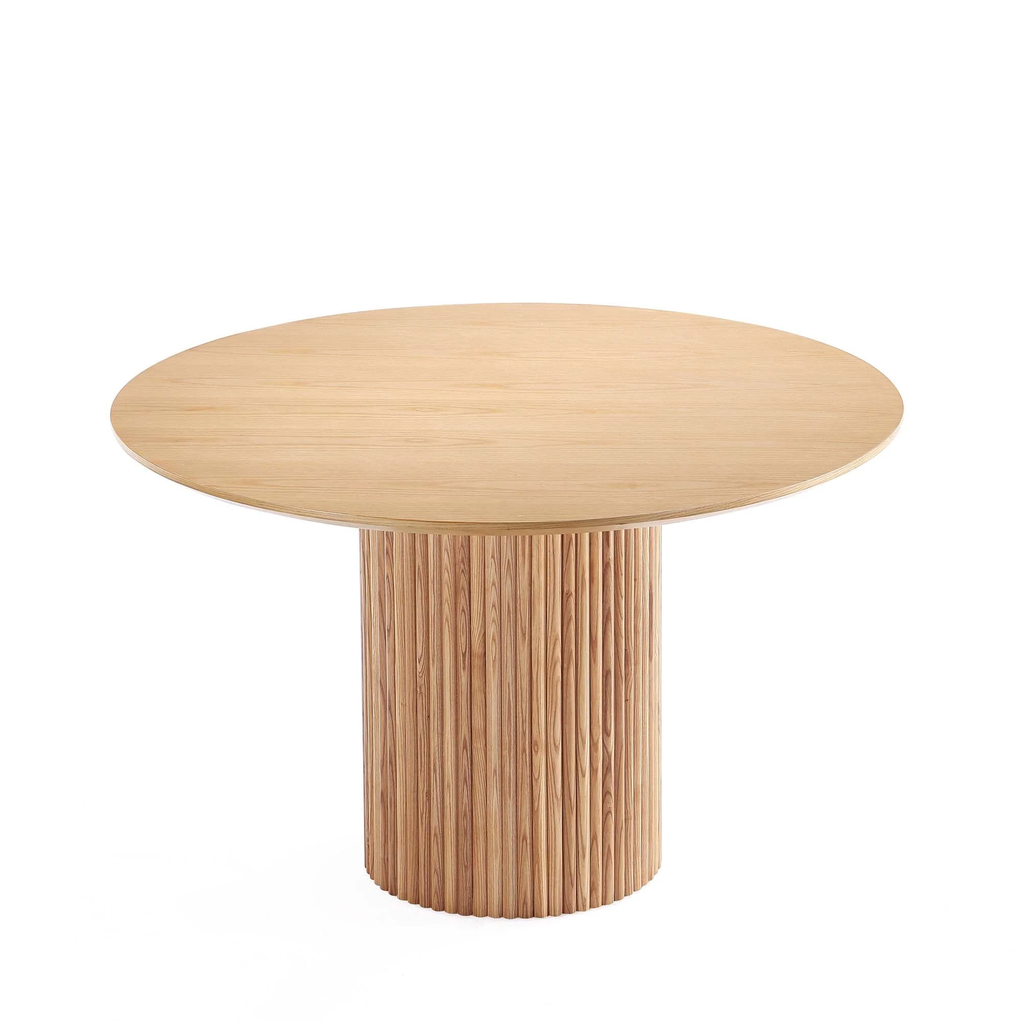 5-Piece Hathaway 47.24 Round Dining Set in Natural with 4 Aspen Dining Chairs in Gold Dust - Image 17
