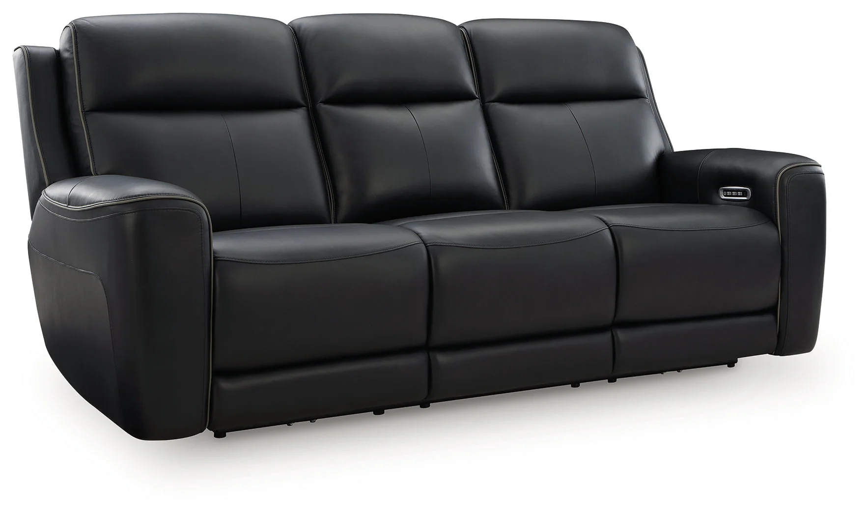 5Z-Relaxation Onyx Dual Power Leather Reclining Sofa - Image 2