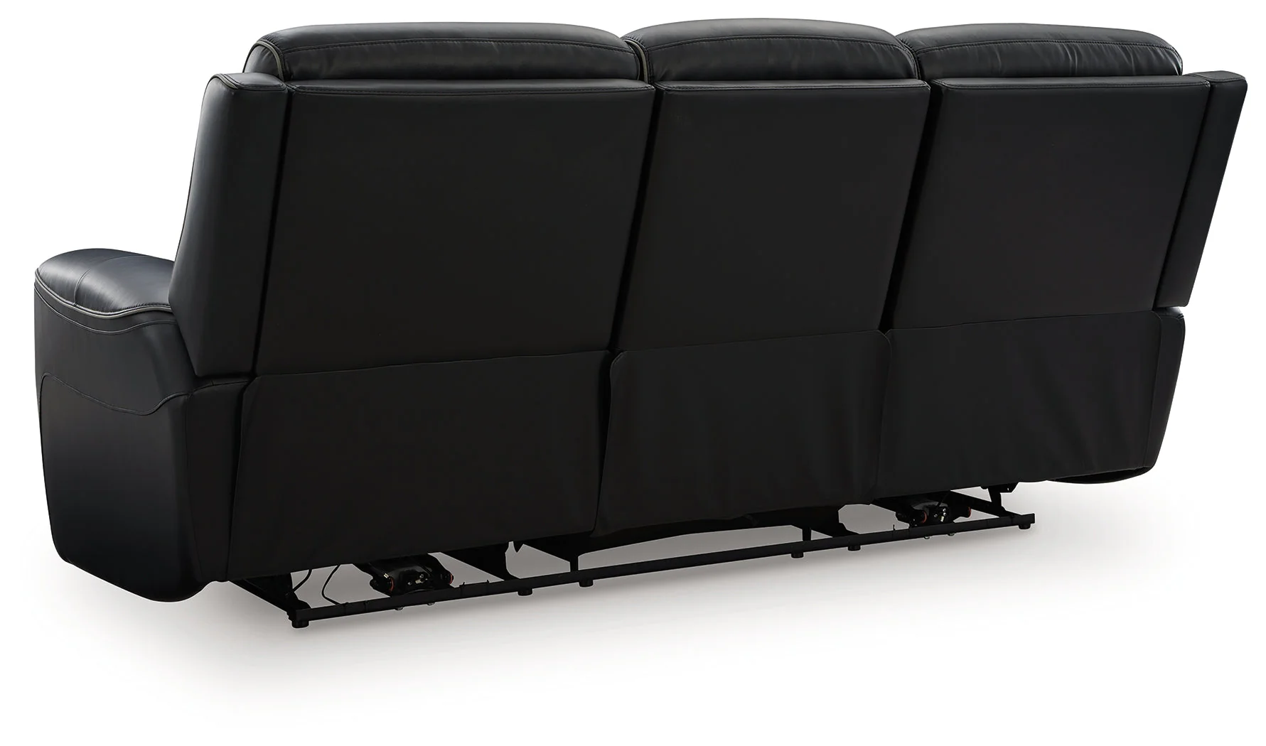 5Z-Relaxation Onyx Dual Power Leather Reclining Sofa - Image 6