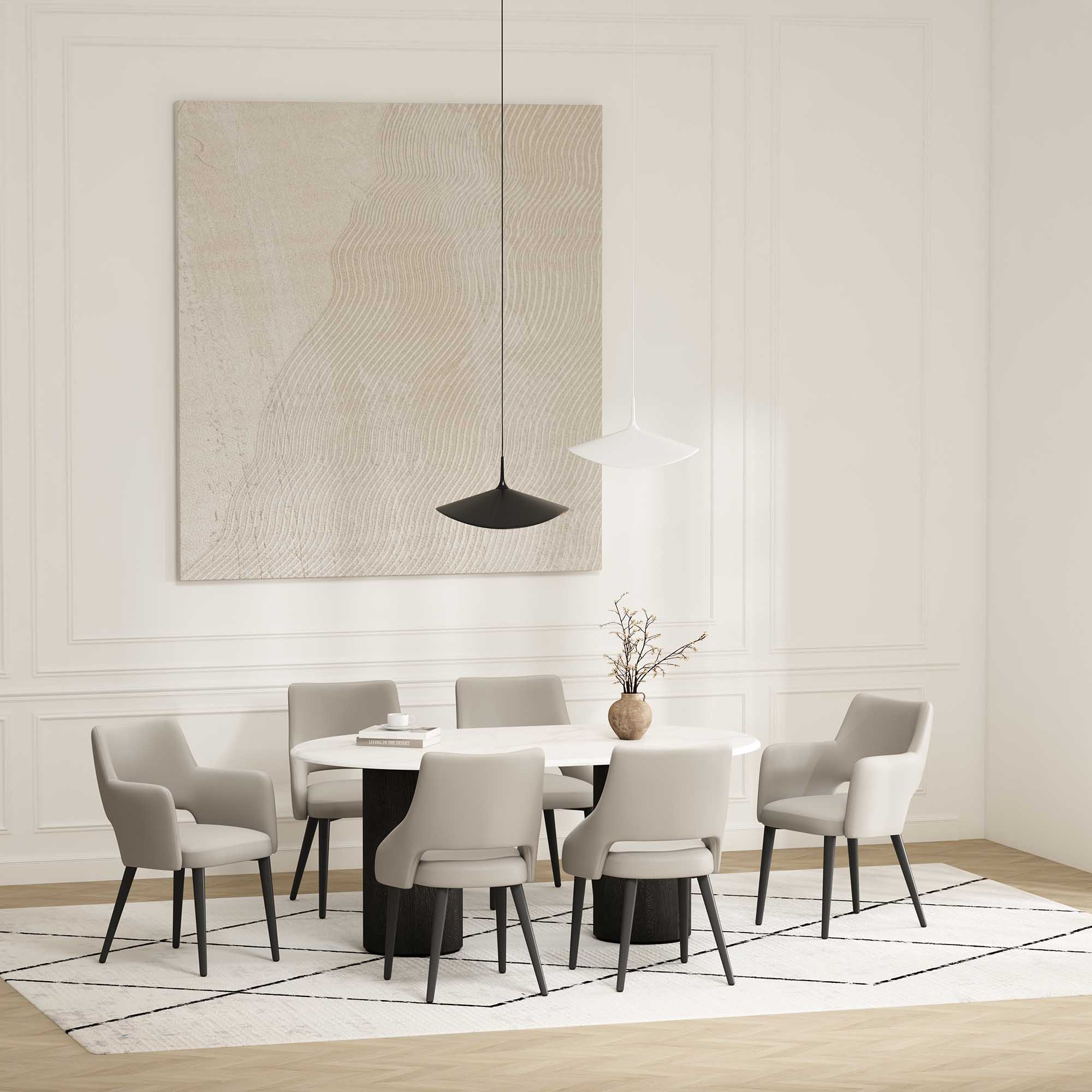 6-Piece Tremont Dining Chair in Stone - Image 2