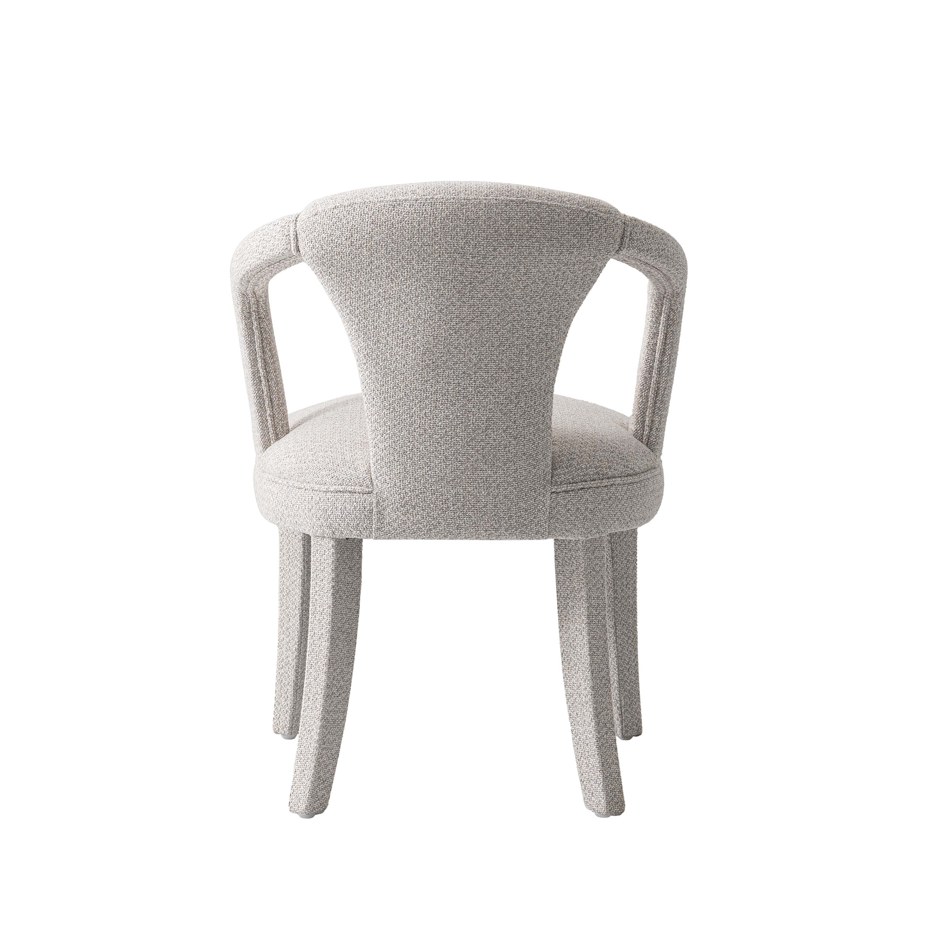 7-Piece Hathaway 59.05 Round Dining Set in Natural with 6 Flor Dining Chairs in Silver Lining - Image 12