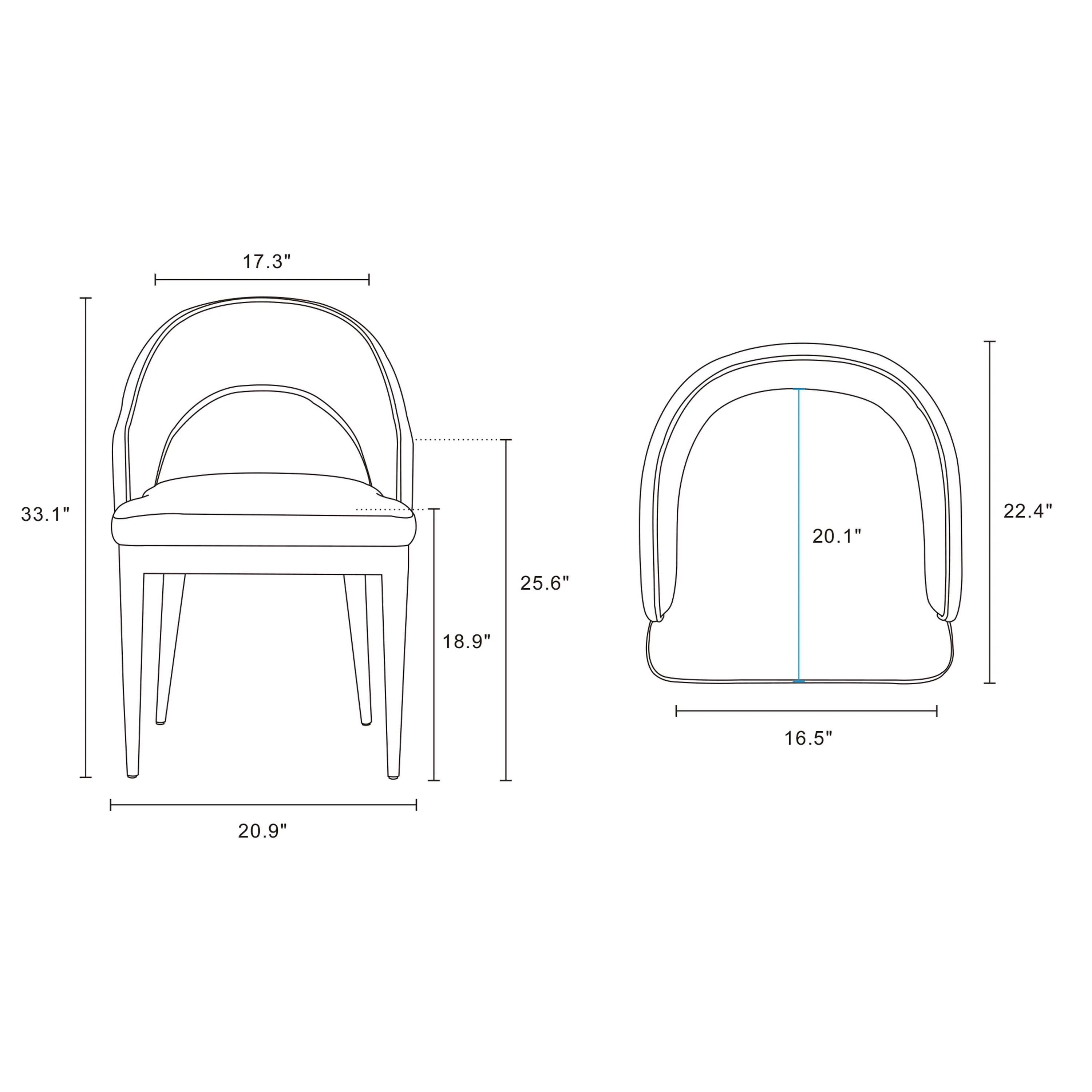 7-Piece Rockaway 70.86 Dining Set with 6 Carrington Chairs in Natural and Light Grey - Image 3