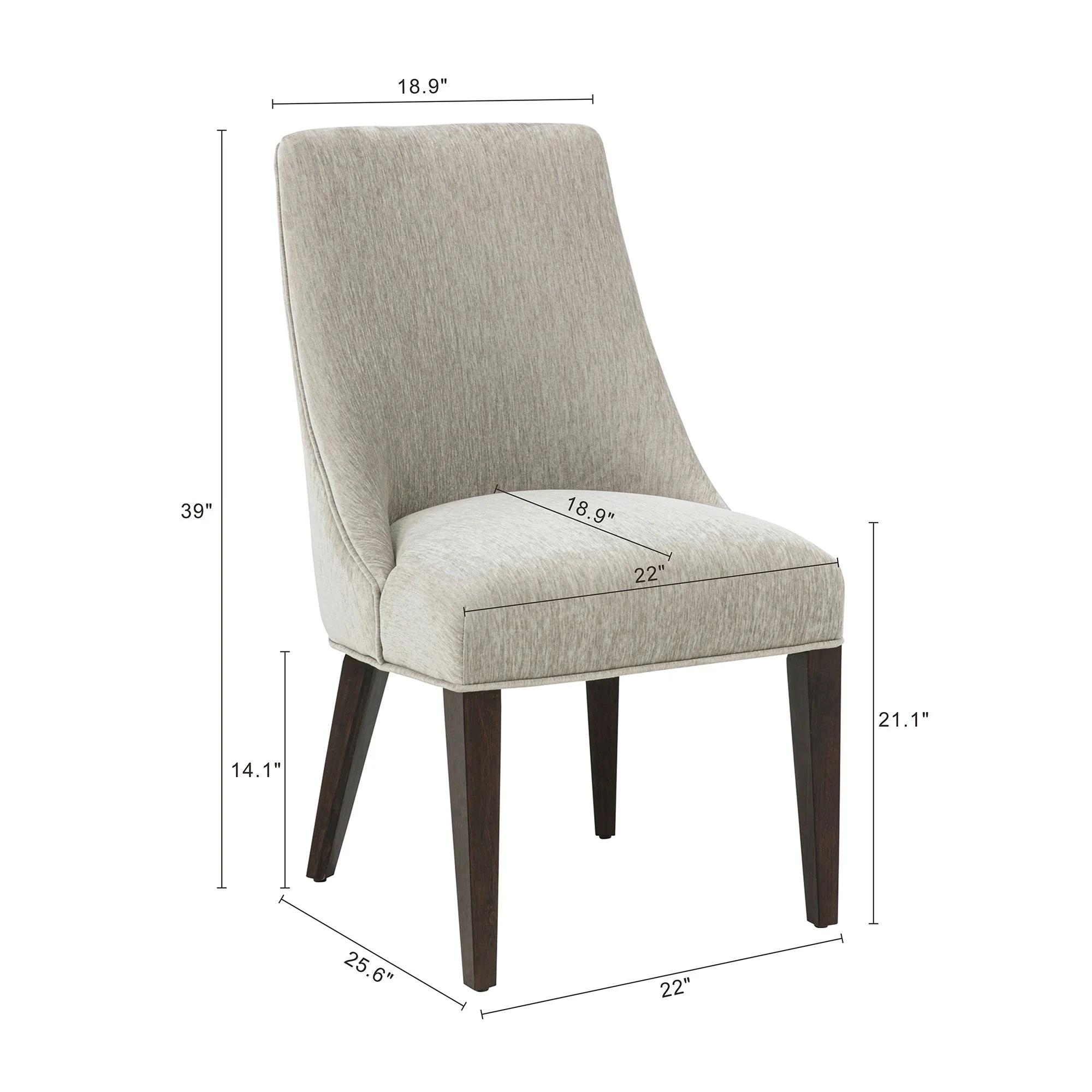 8-Piece Beever Dining Chair and Arm Chair in Taupe - Image 3