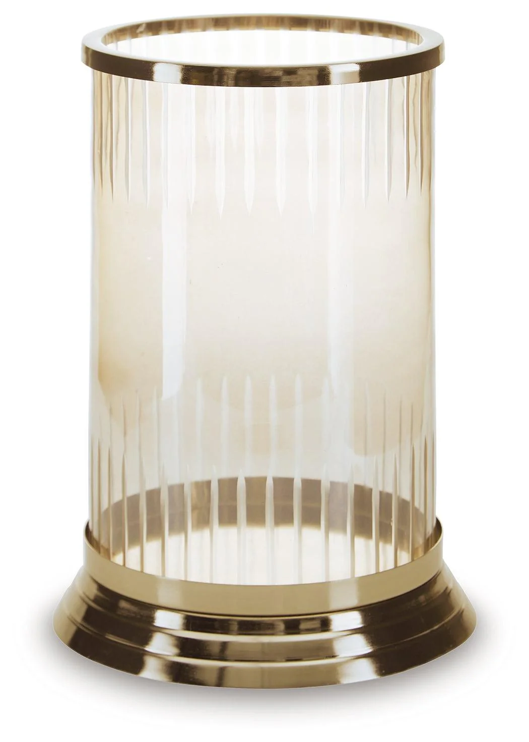 Aavinson Amber/Gold Finish Candle Holder - Image 2