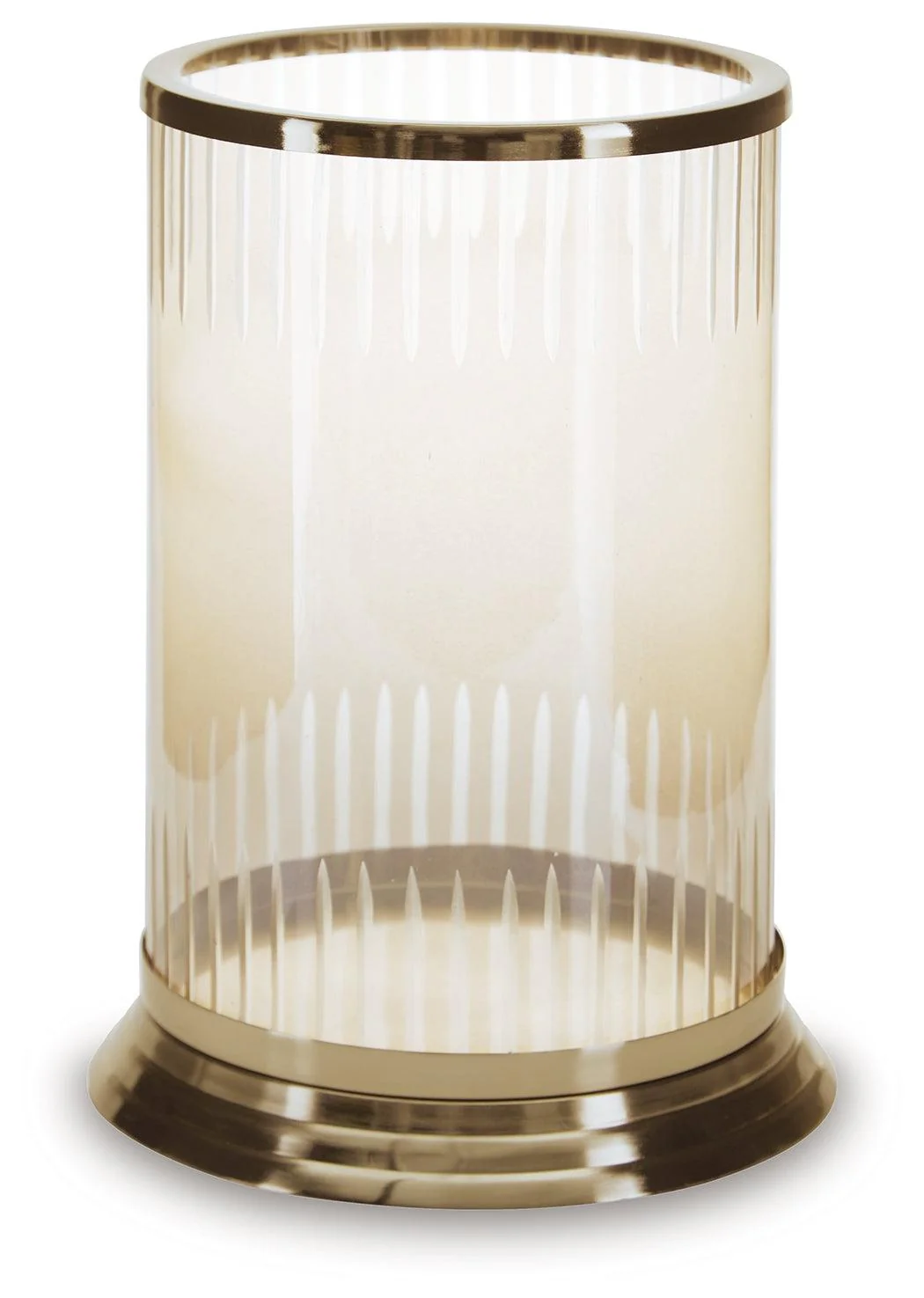 Aavinson Amber/Gold Finish Candle Holder - Image 2