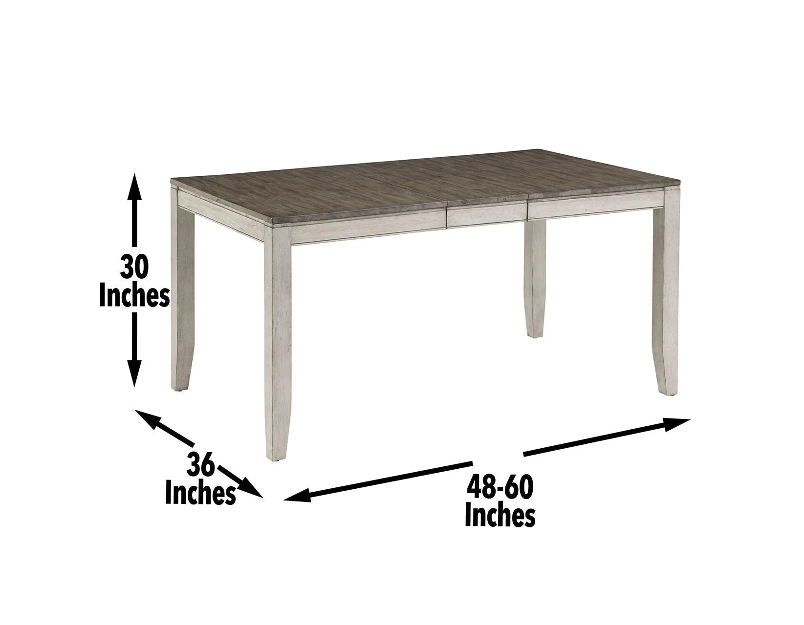Abacus 48-60 inch Dining Table w/12″ Butterfly Leaf - Image 6