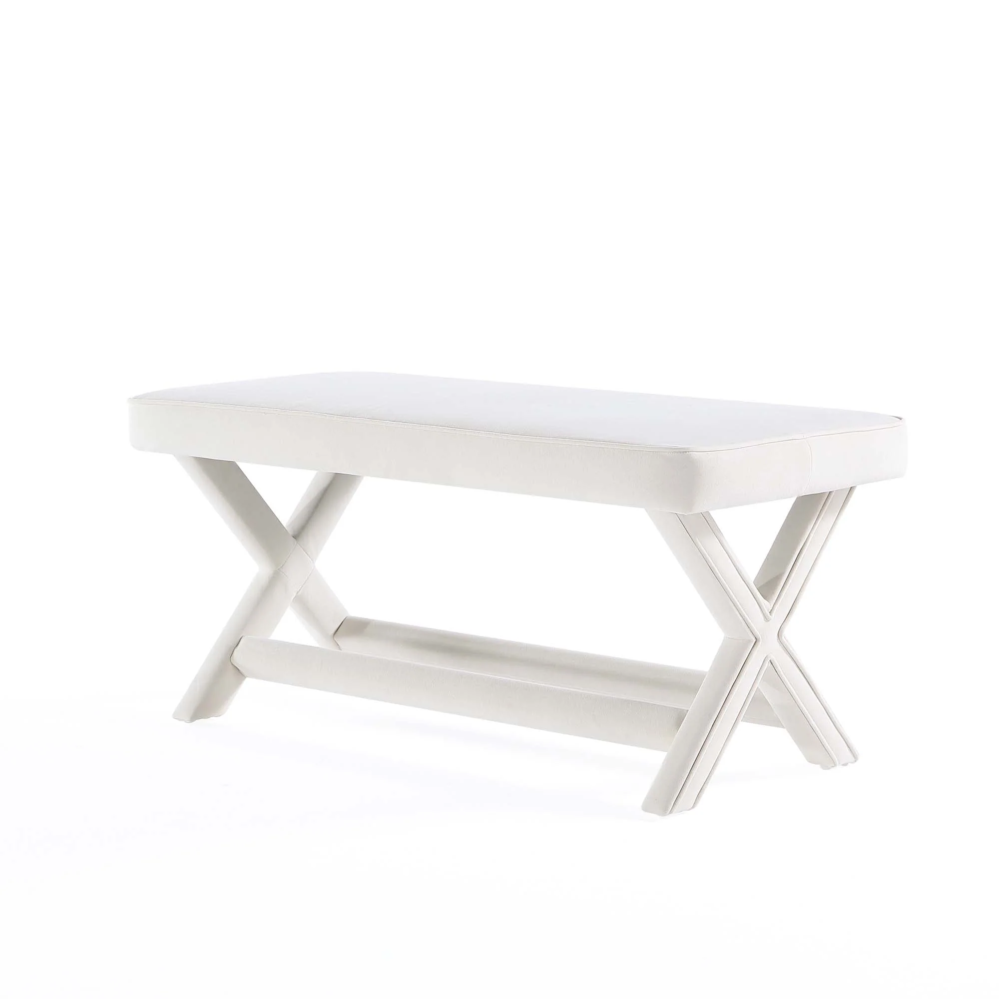 Abigail Double Ottoman Bench in Cream - Image 6