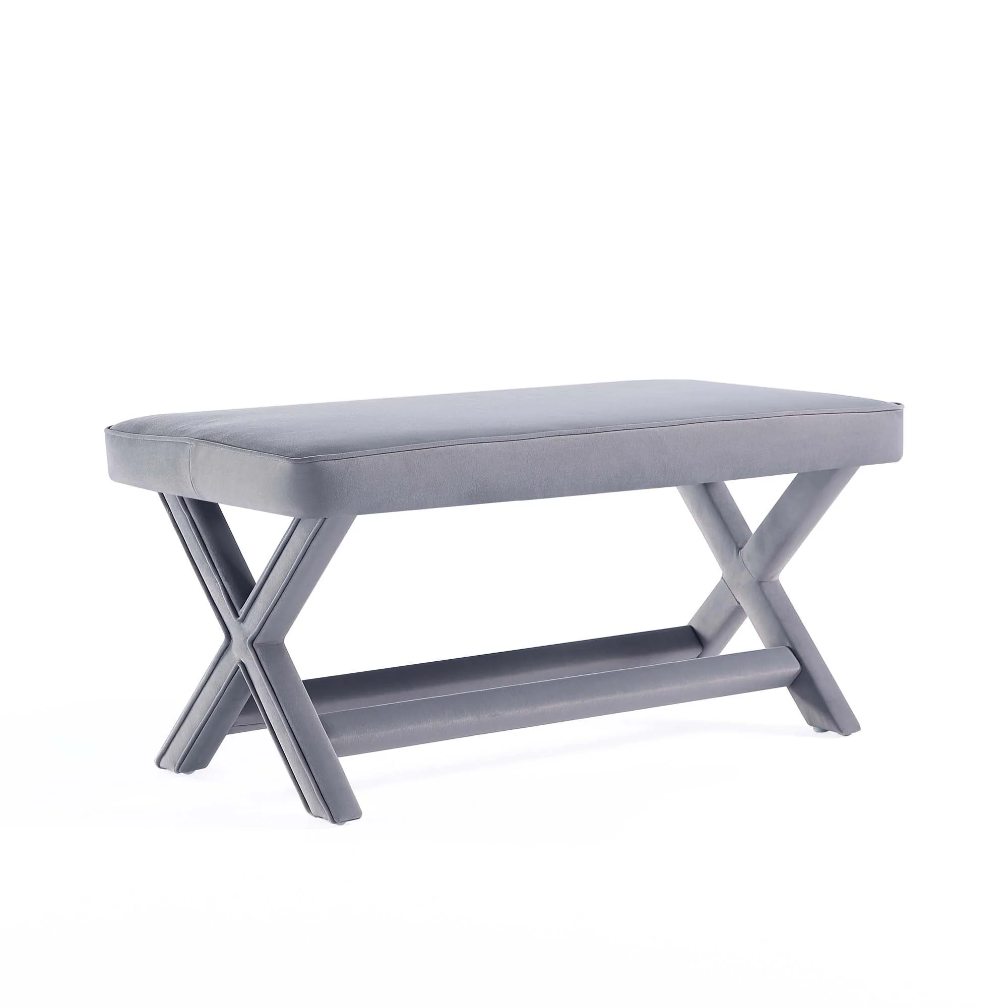 Abigail Double Ottoman Bench in Grey - Image 2