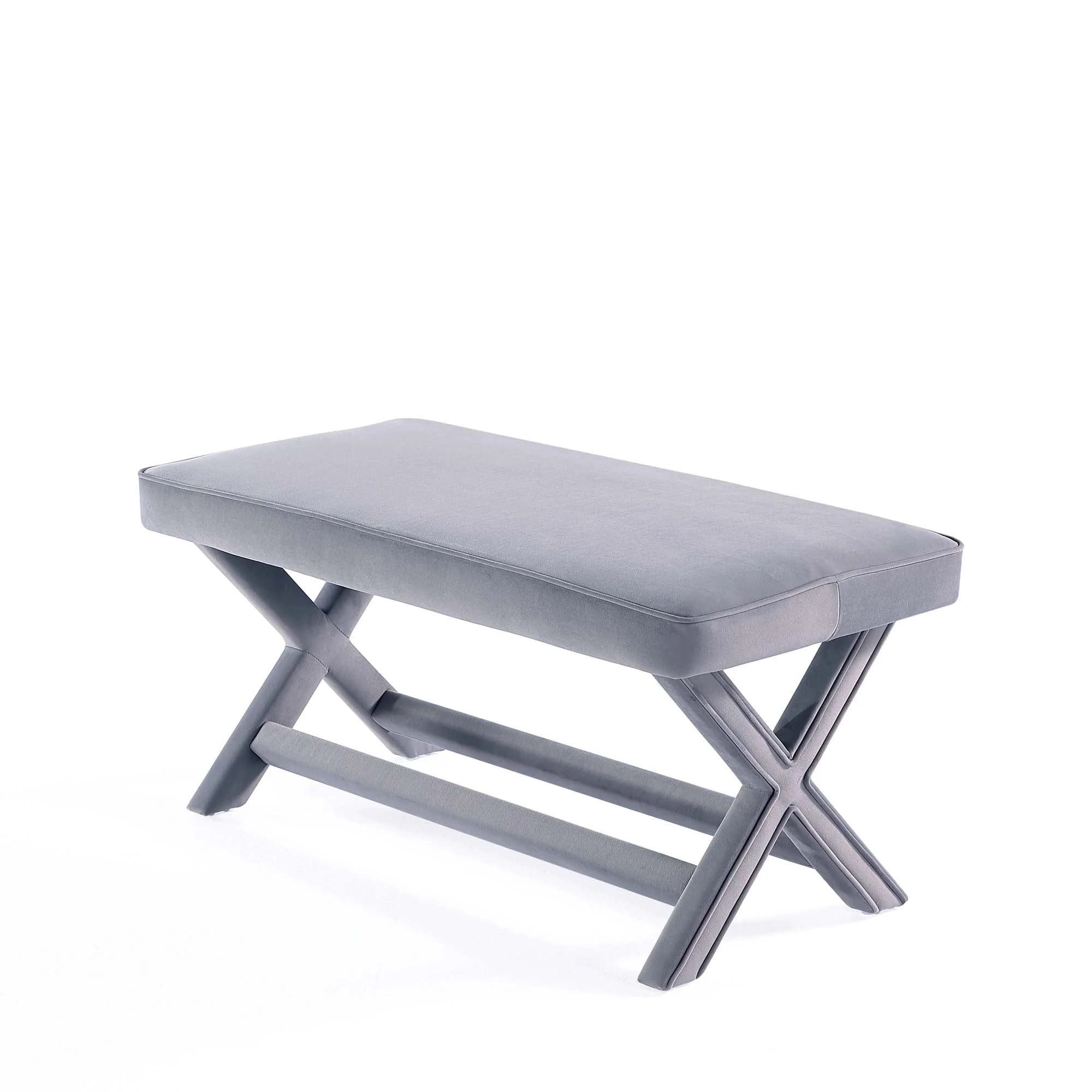 Abigail Double Ottoman Bench in Grey - Image 6
