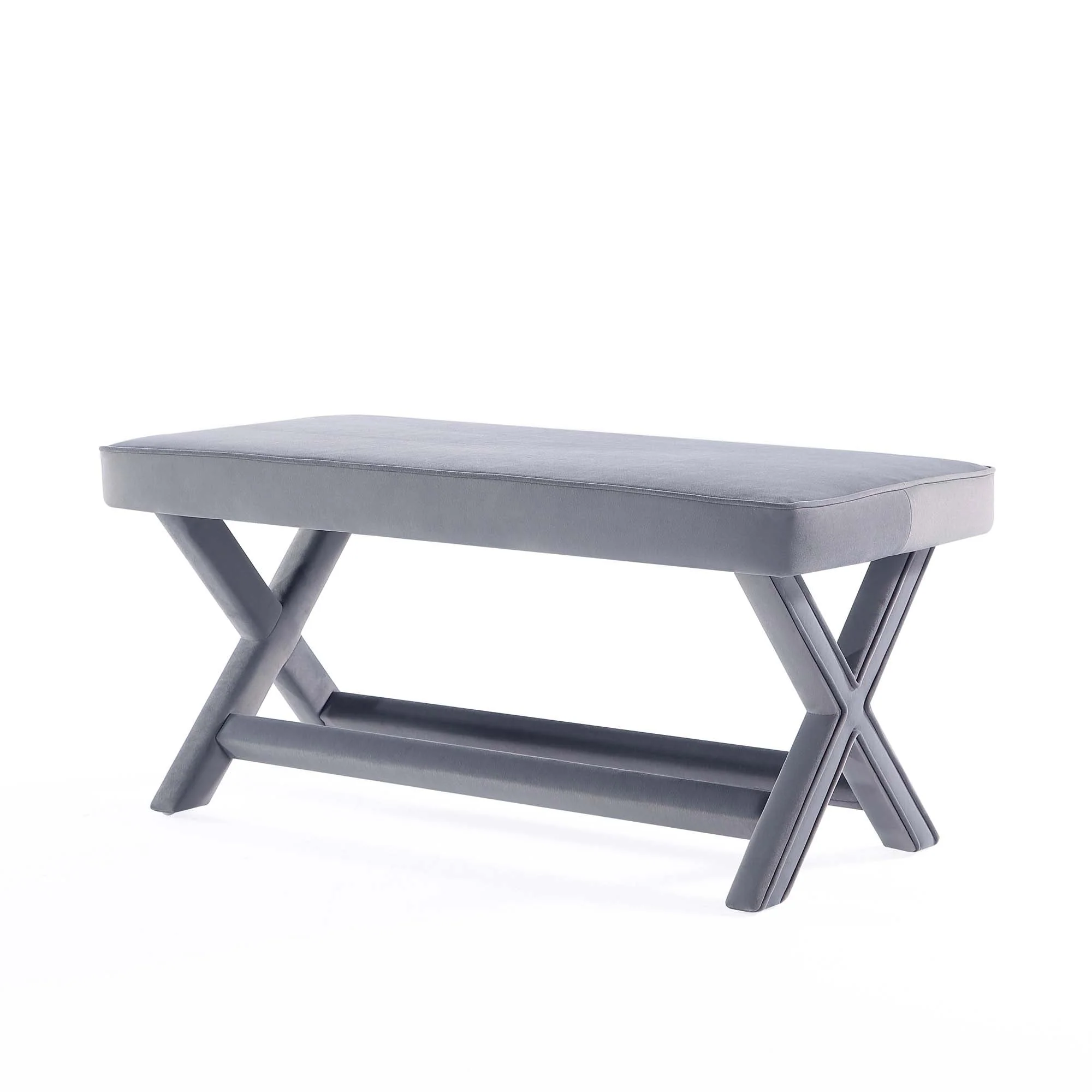 Abigail Double Ottoman Bench in Grey - Image 7