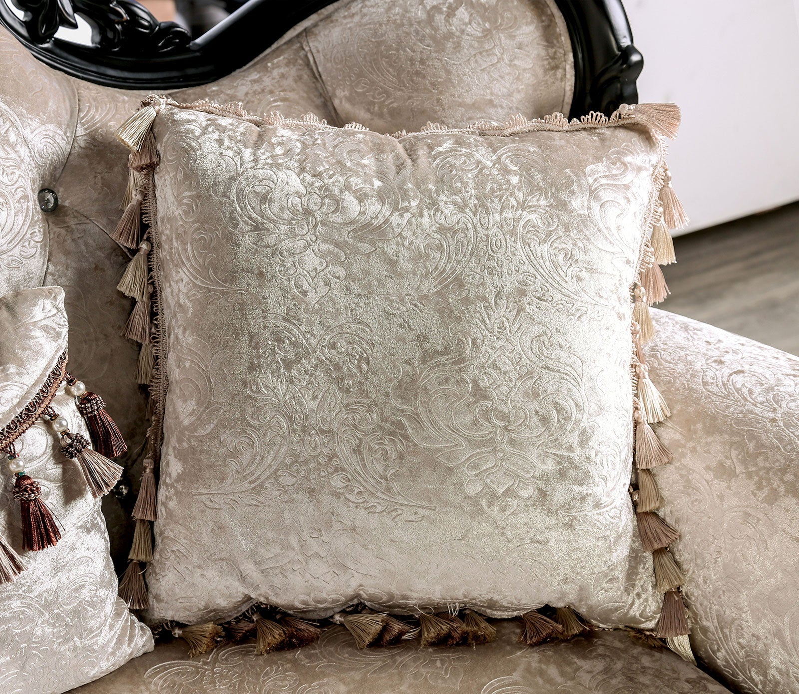 Acapulco Black/Off-White Sofa & Loveseat - Image 11