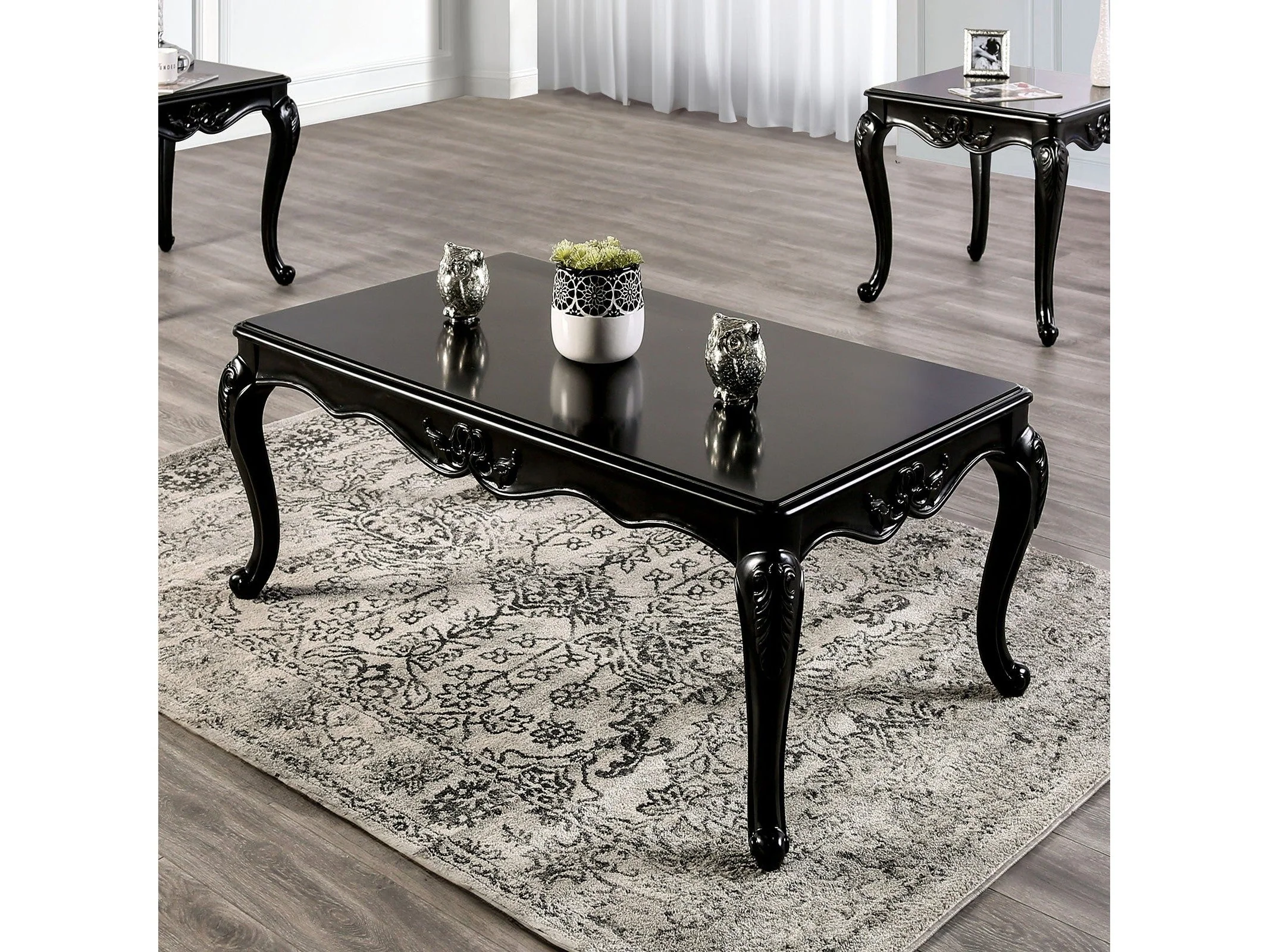 Acapulco Black/Off-White Sofa & Loveseat - Image 6