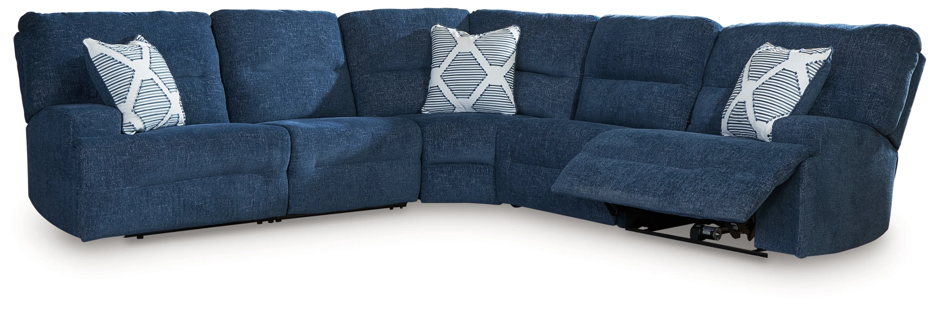 Acklen Place Navy 5-Piece Dual Power Reclining Modular Sectional - Image 2