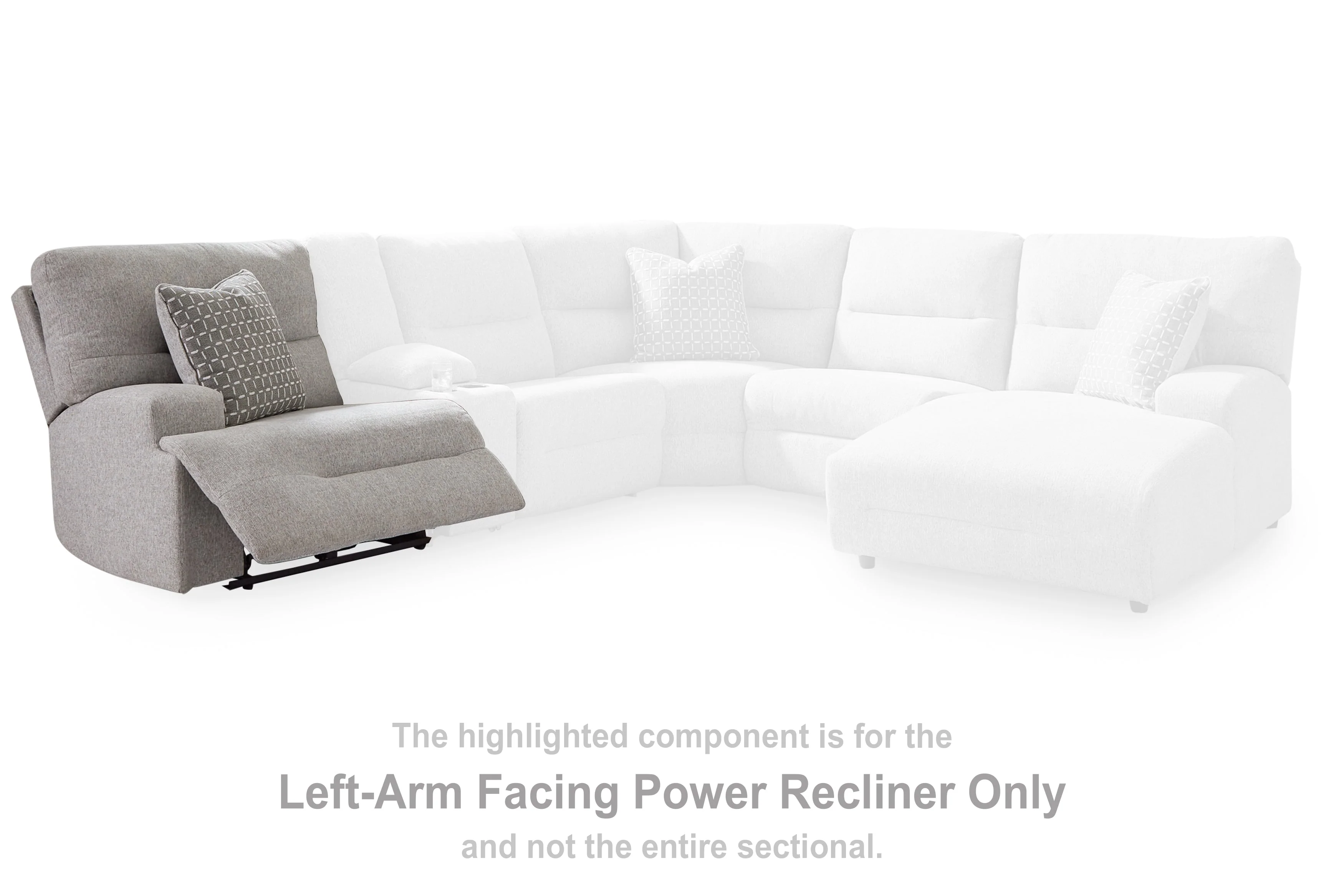 Acklen Place Pewter 5-Piece Dual Power Reclining Modular Sectional - Image 18