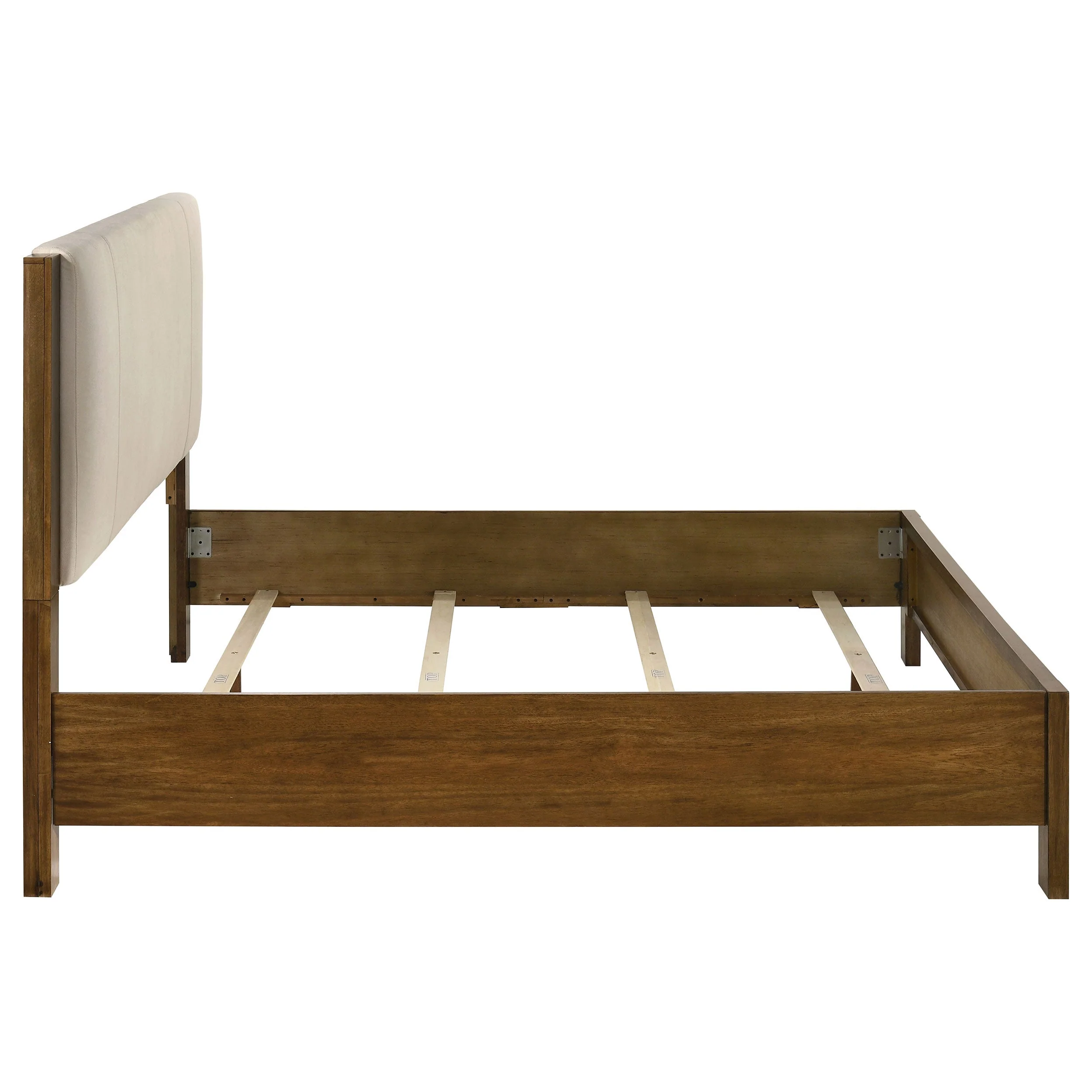 Adderley Cream/Warm Brown Eastern King Wood Panel Bed - Image 5