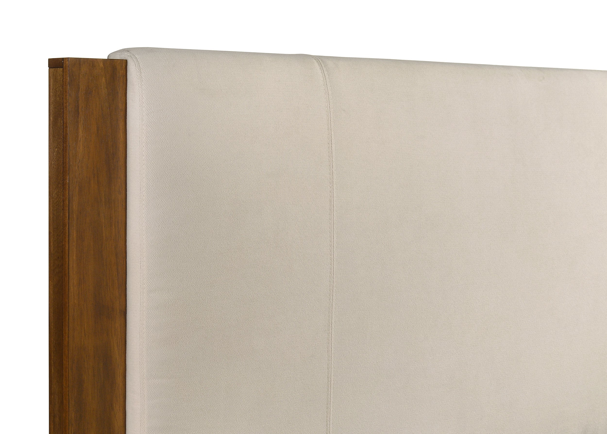 Adderley Cream/Warm Brown Eastern King Wood Panel Bed - Image 6