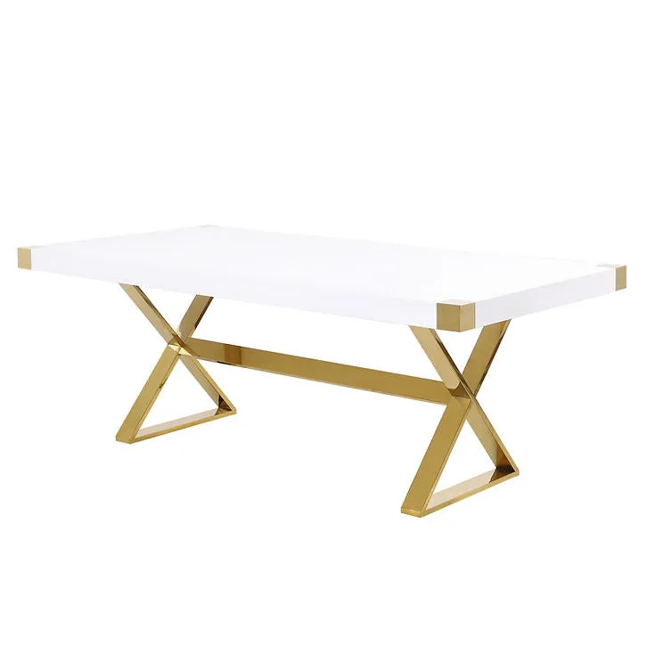 Adel 79" White Dining Table - Image 6