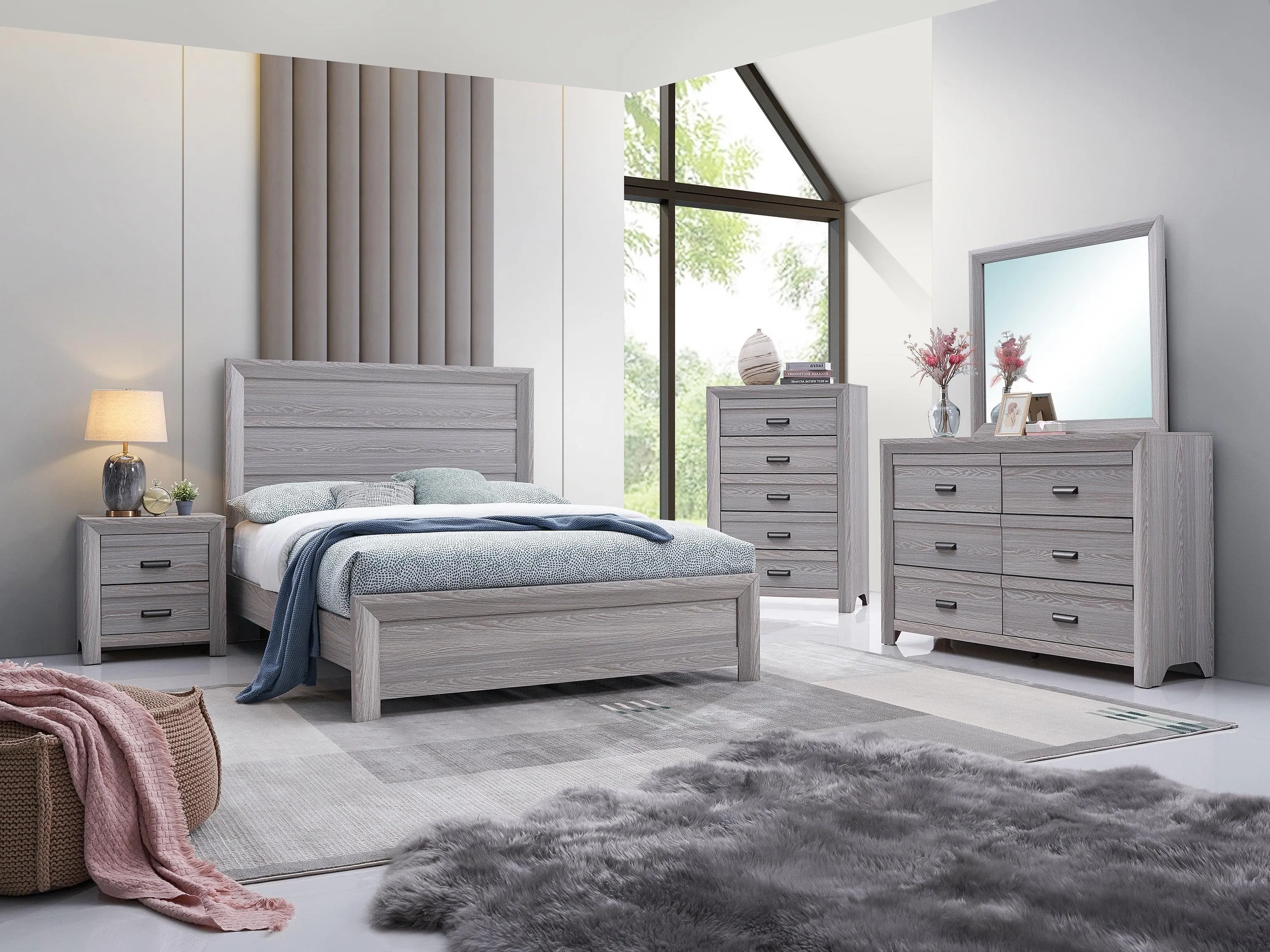 Adelaide Driftwood King Panel Bed - Image 2