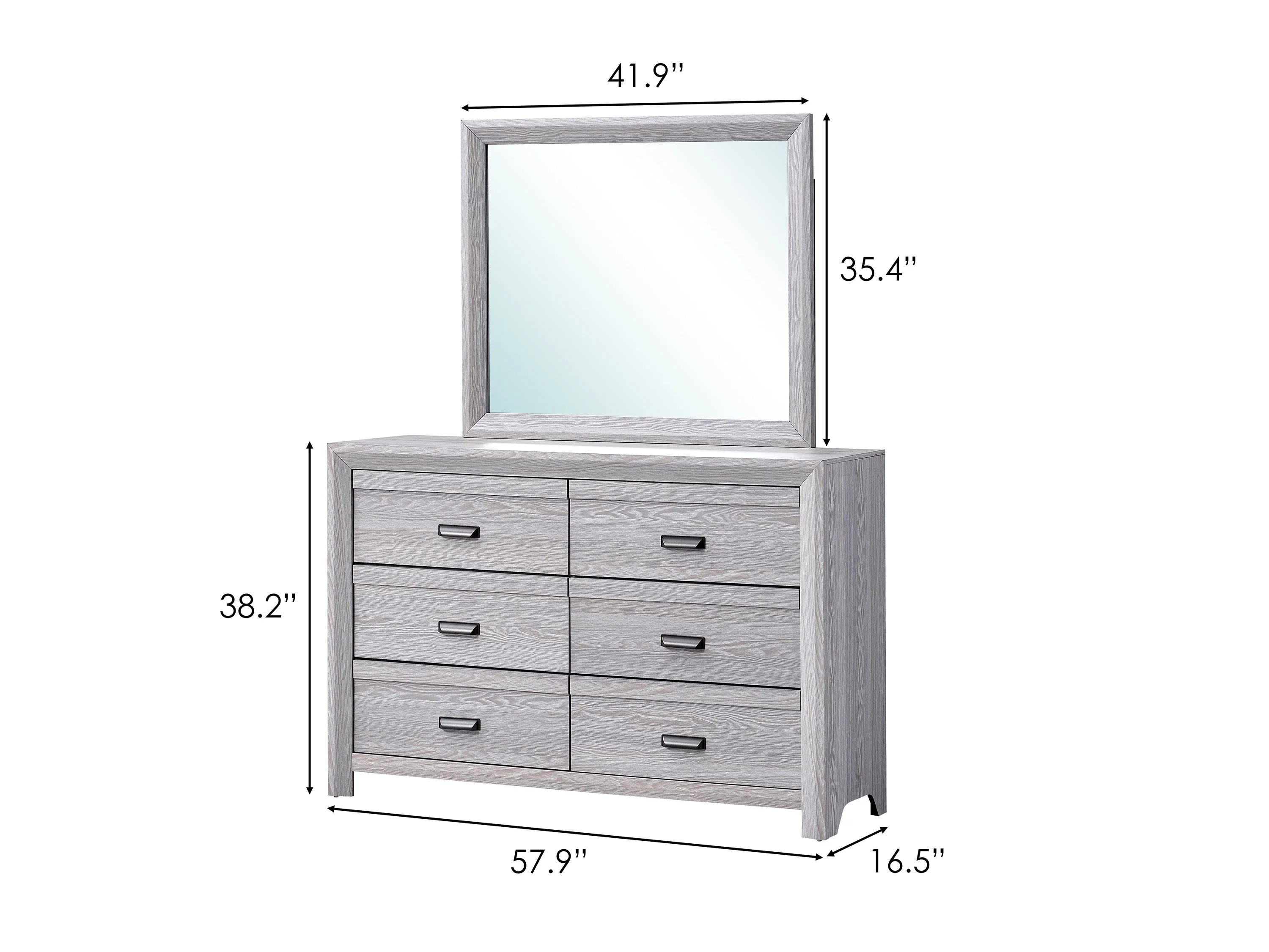 Adelaide Driftwood Upholstered Panel Bedroom Set - Image 12