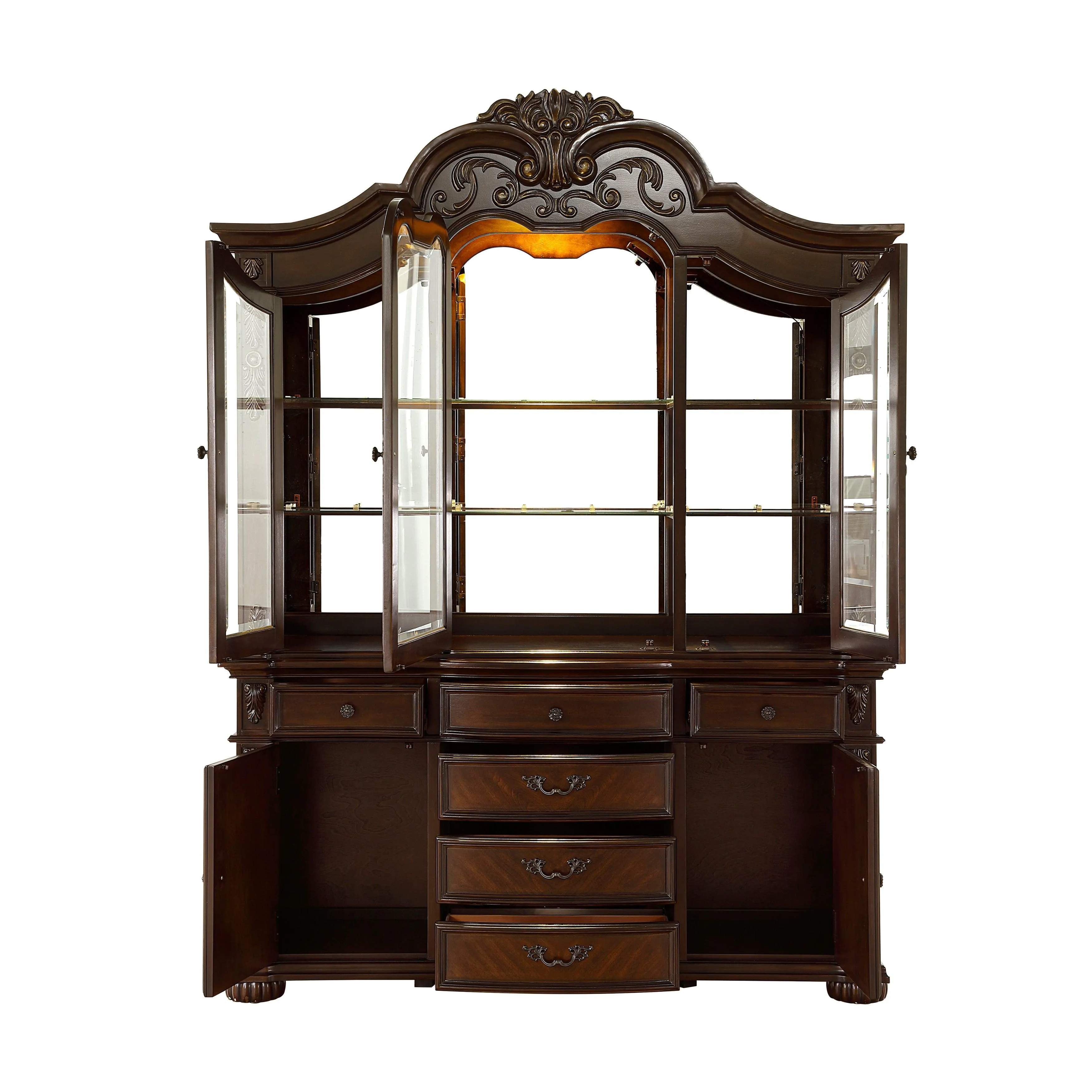 Adelina Cherry Buffet & Hutch - Image 2
