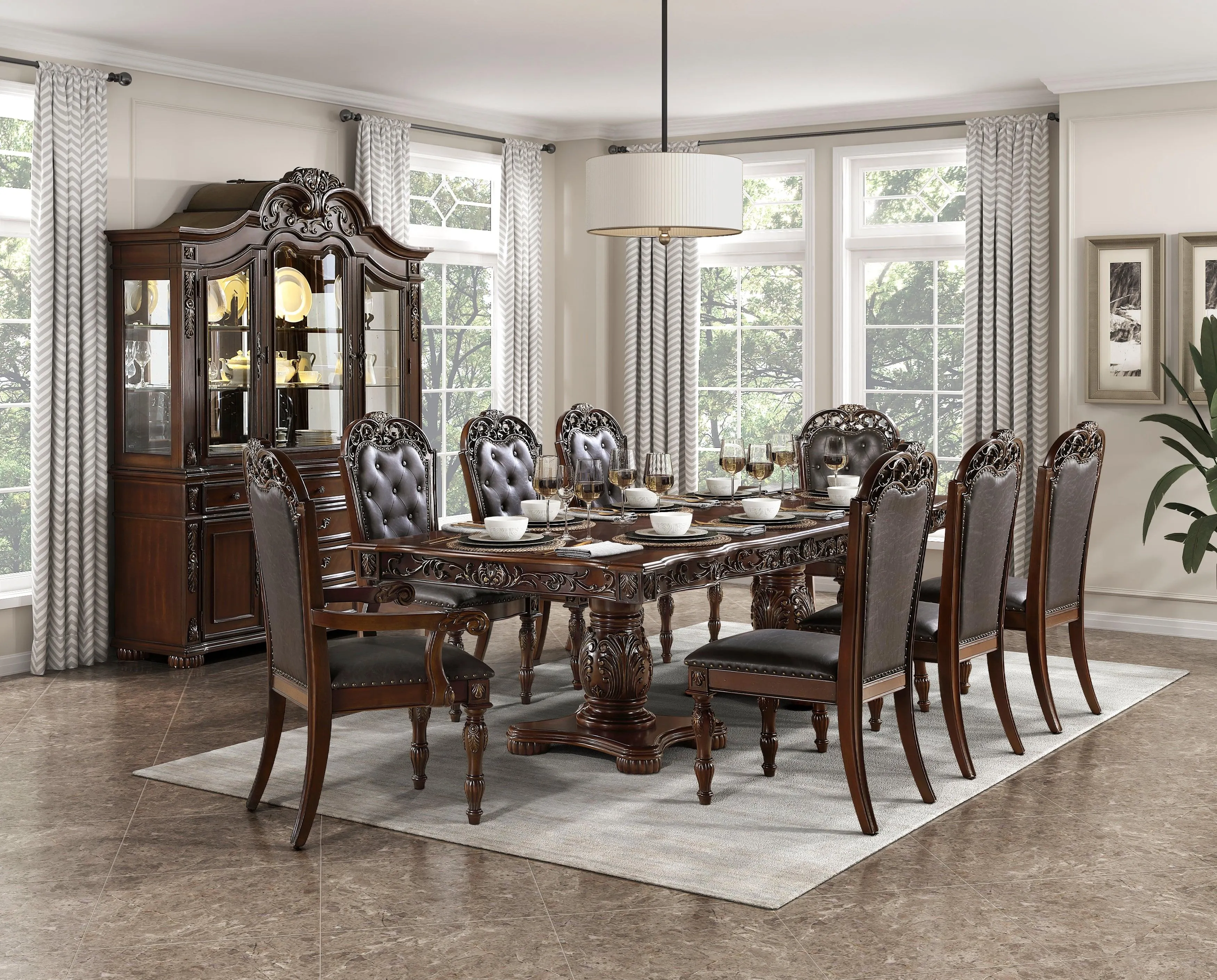 Adelina Cherry Dining Arm Chair, Set of 2 - Image 2