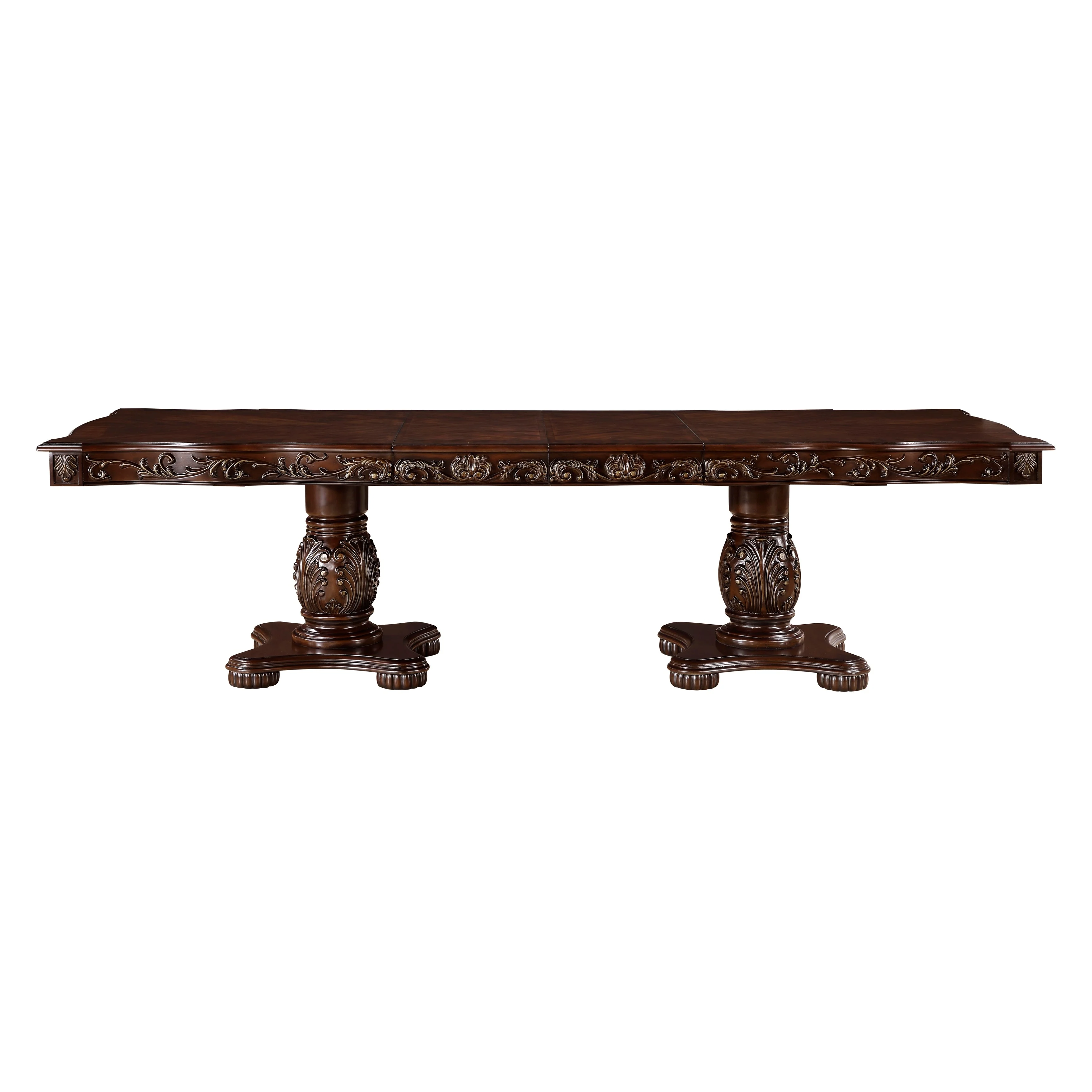 Adelina Cherry Double Pedestal Extendable Dining Room Set - Image 7