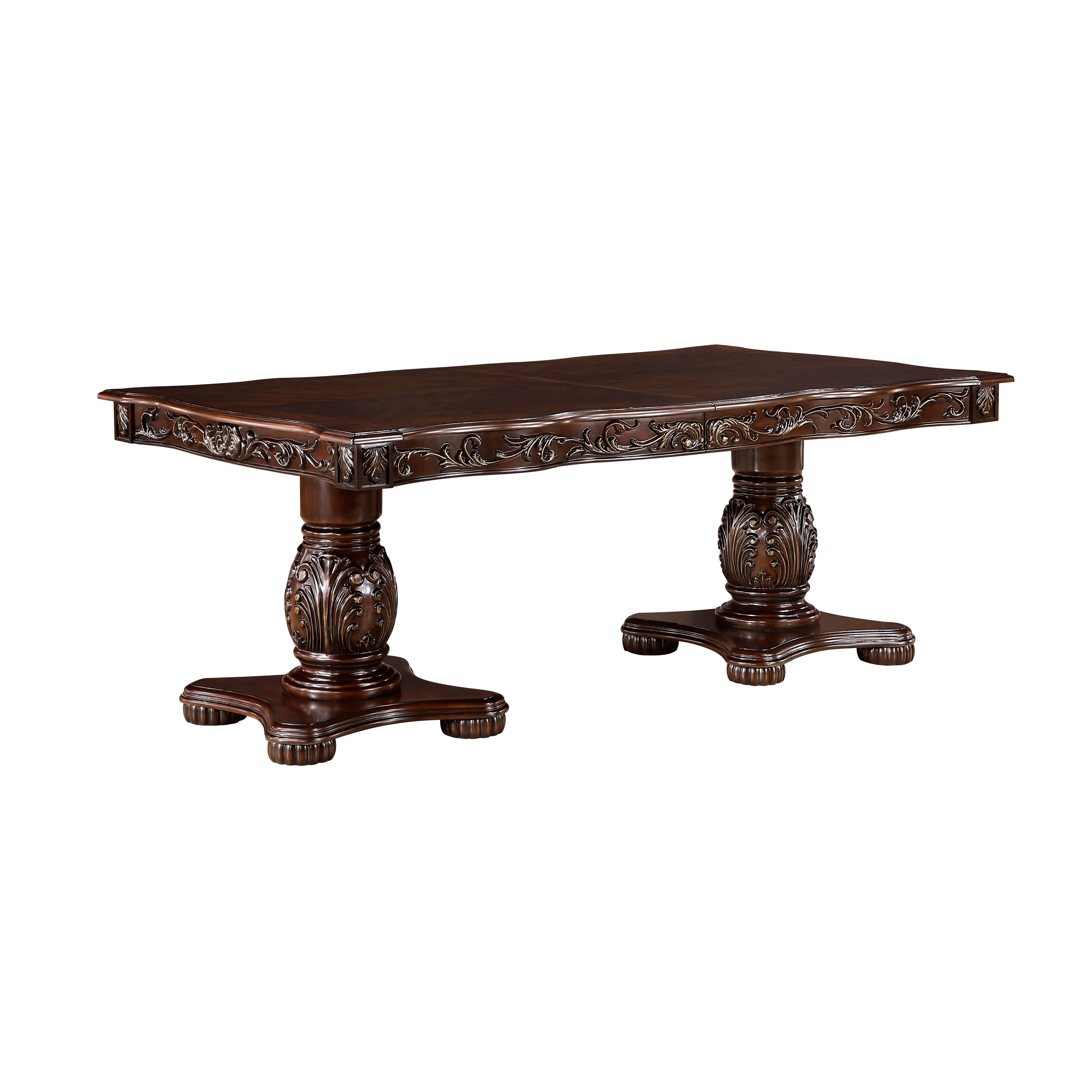 Adelina Cherry Double Pedestal Extendable Dining Room Set - Image 8
