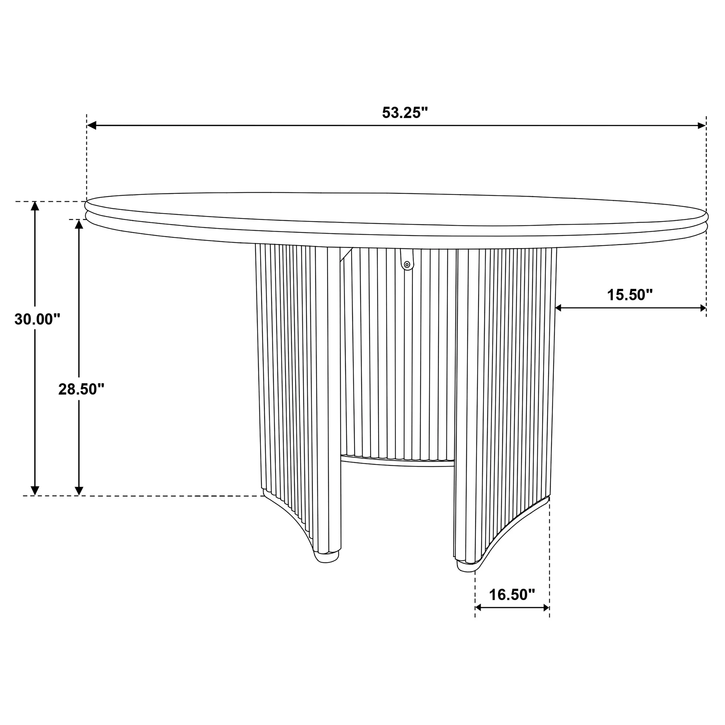 Adina Distressed Light Brown 53-inch Round Wood Dining Table - Image 8