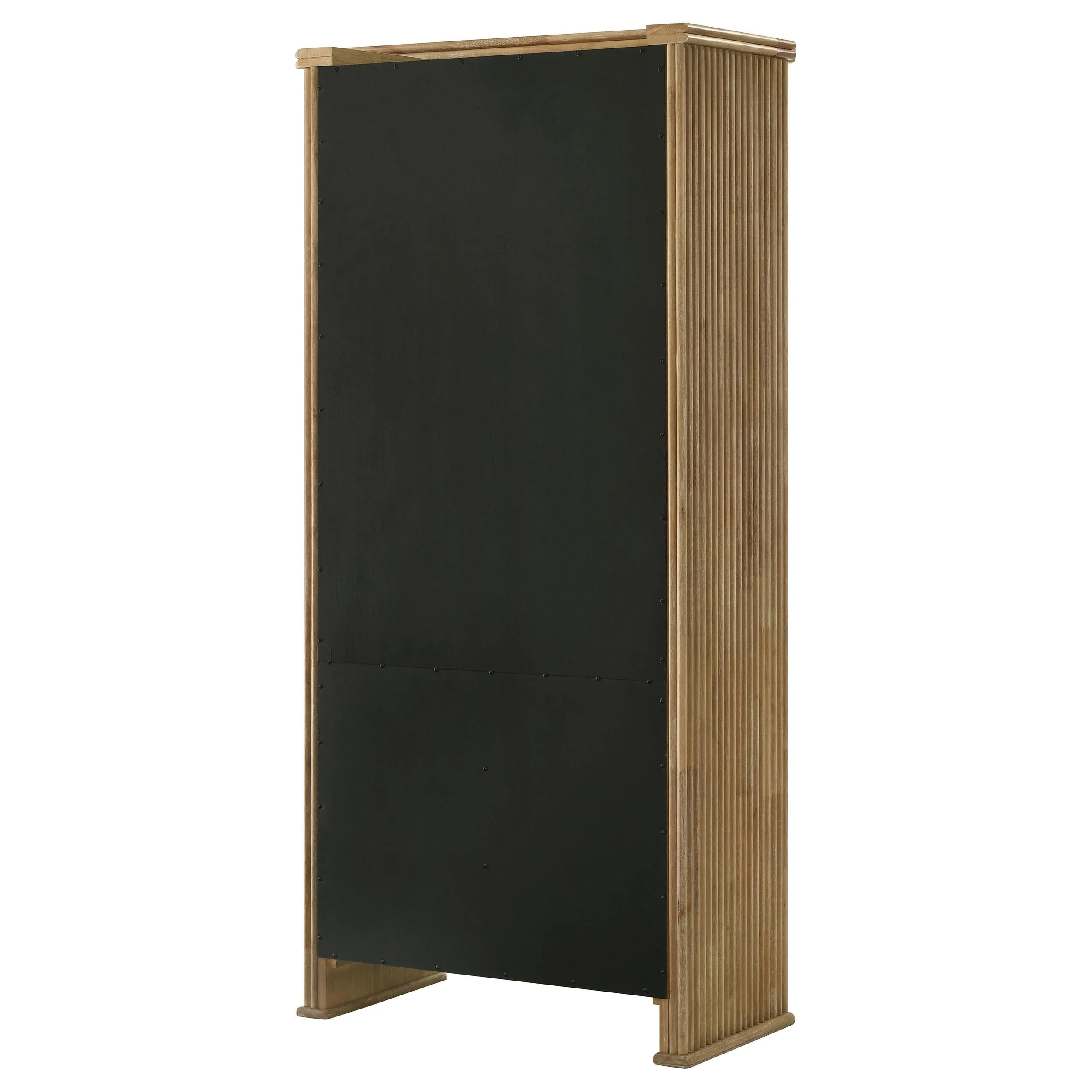 Adina Distressed Light Brown Tall Dining Display Cabinet - Image 10