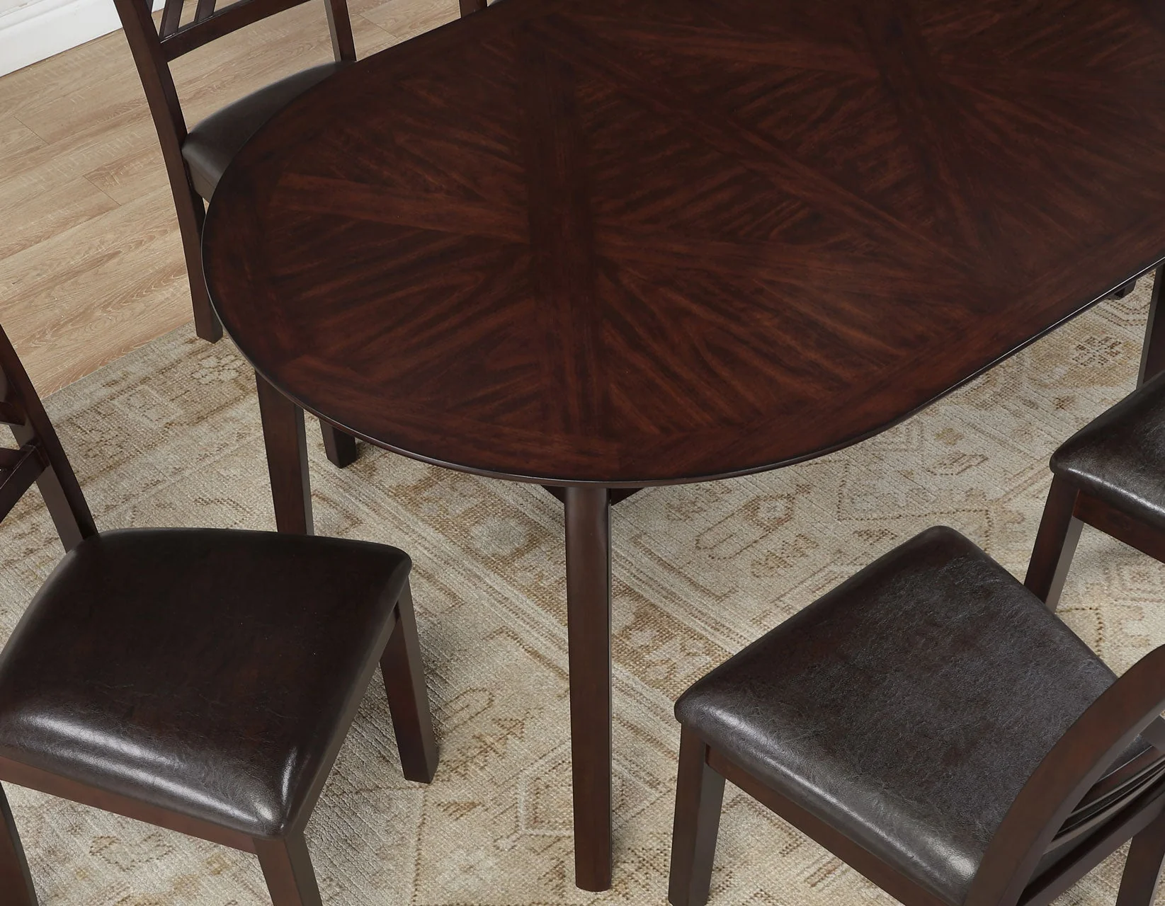 Adrian Espresso Oval Dining Room Set - Image 17