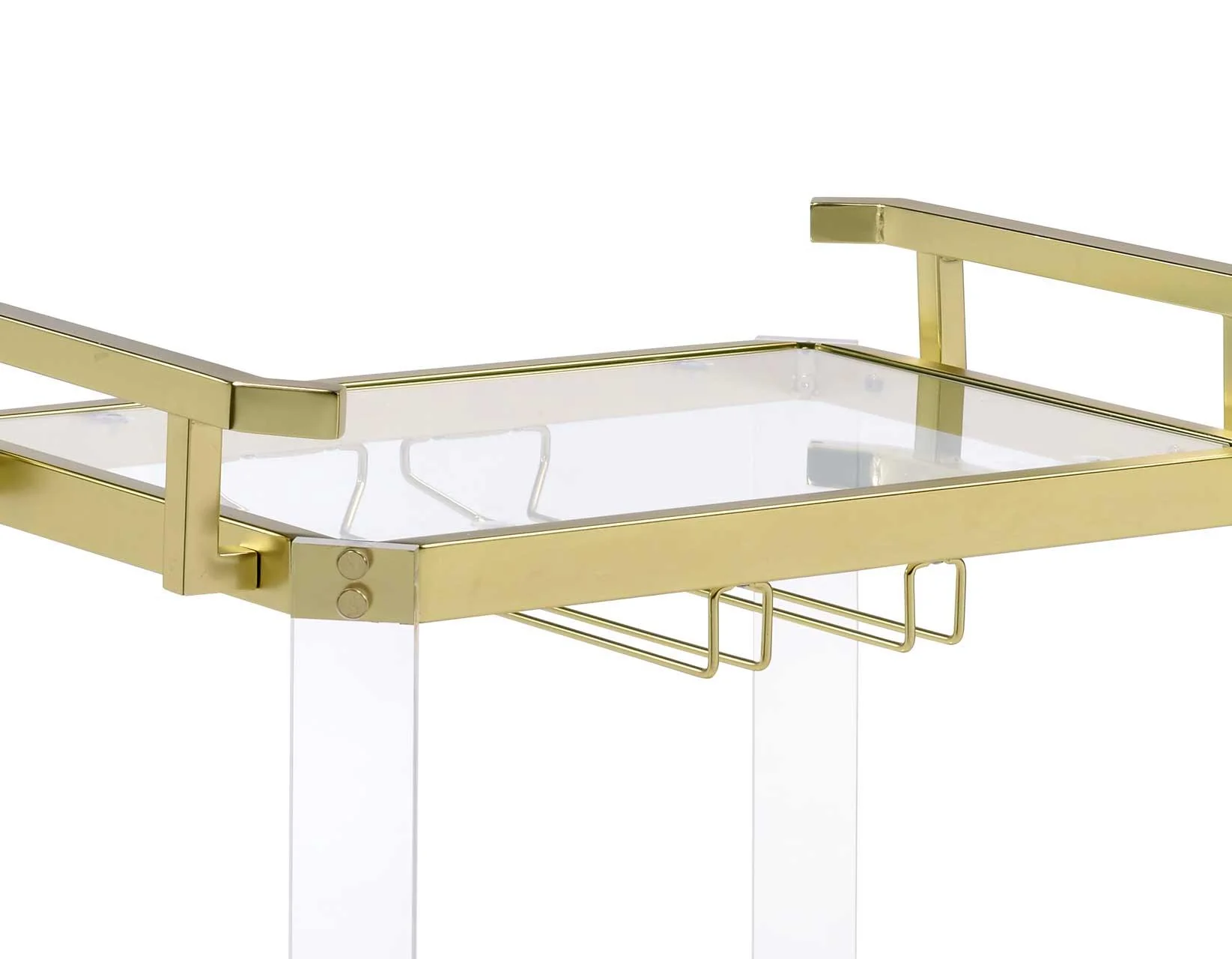 Aerin Server Cart, Gold - Image 4