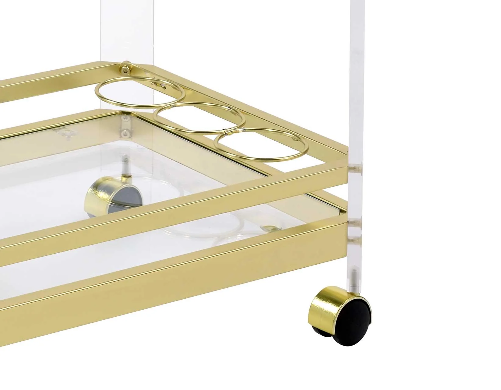 Aerin Server Cart, Gold - Image 5