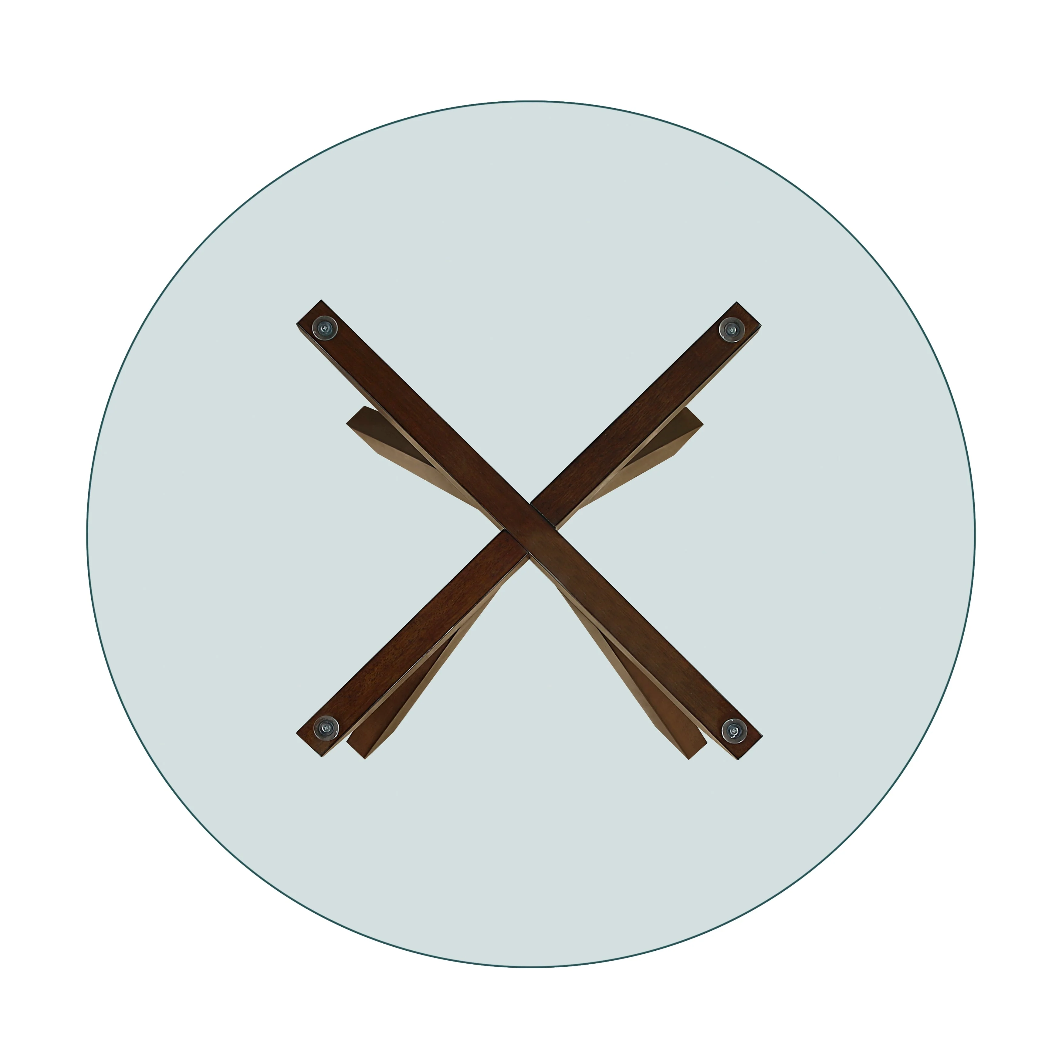 Aiden Tempered Glass Brown Dining Table - Image 3