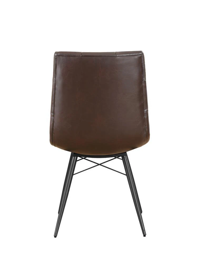 Aiken Brown Upholstered Tufted Side Chairs, Set of 4 - Image 5