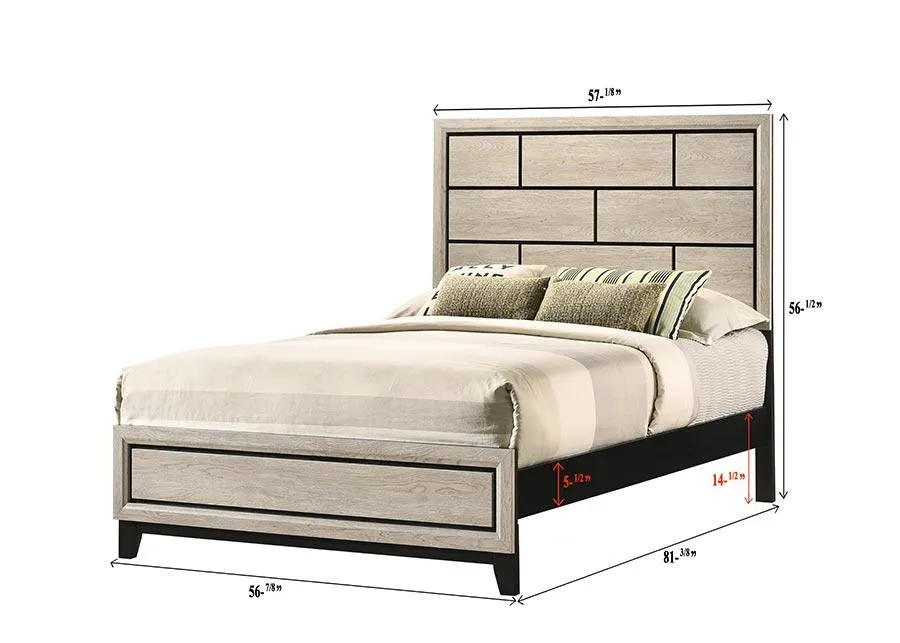 Akerson Chalk Full Panel Bed - Image 4