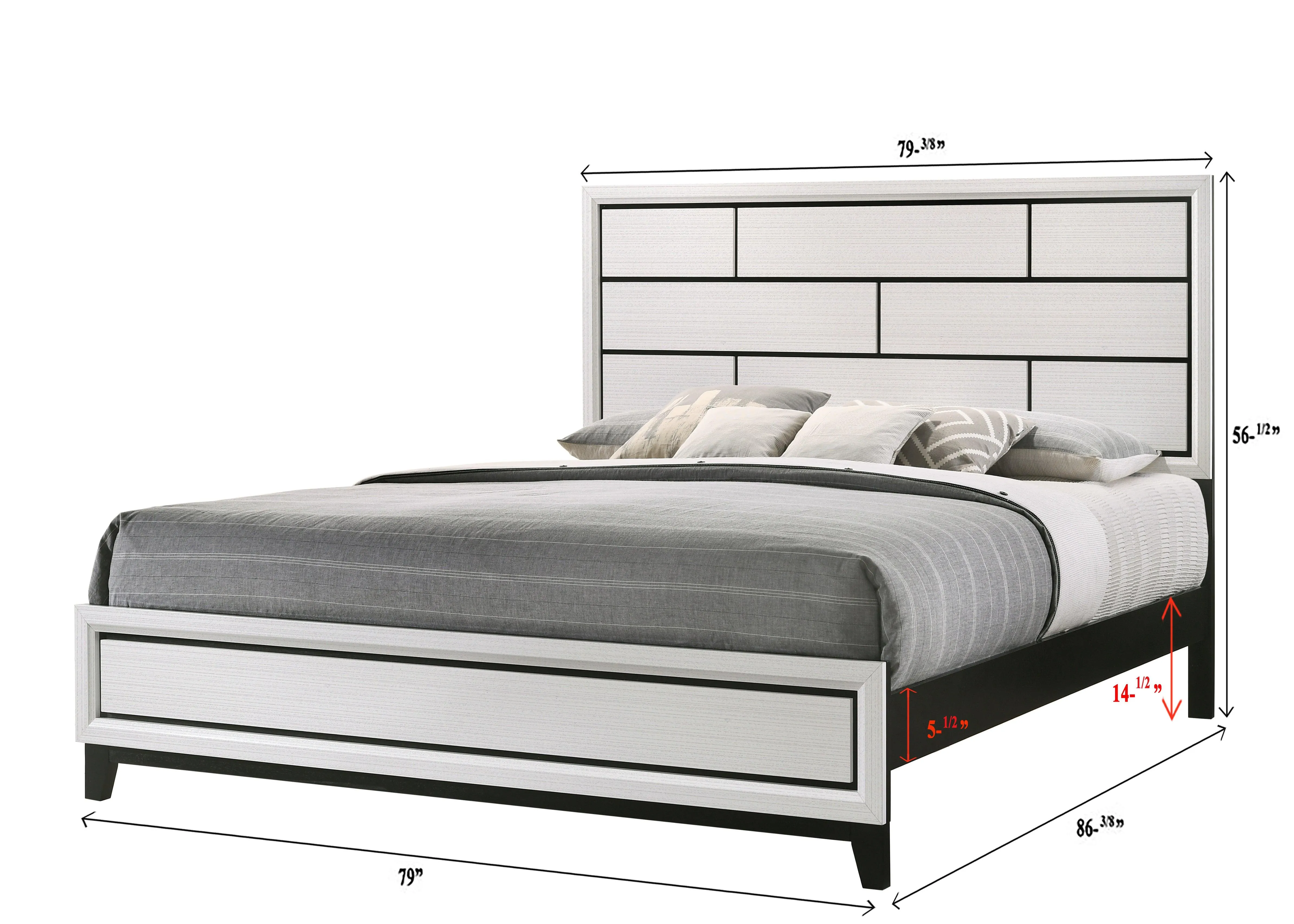 Akerson Chalk King Panel Bed - Image 4