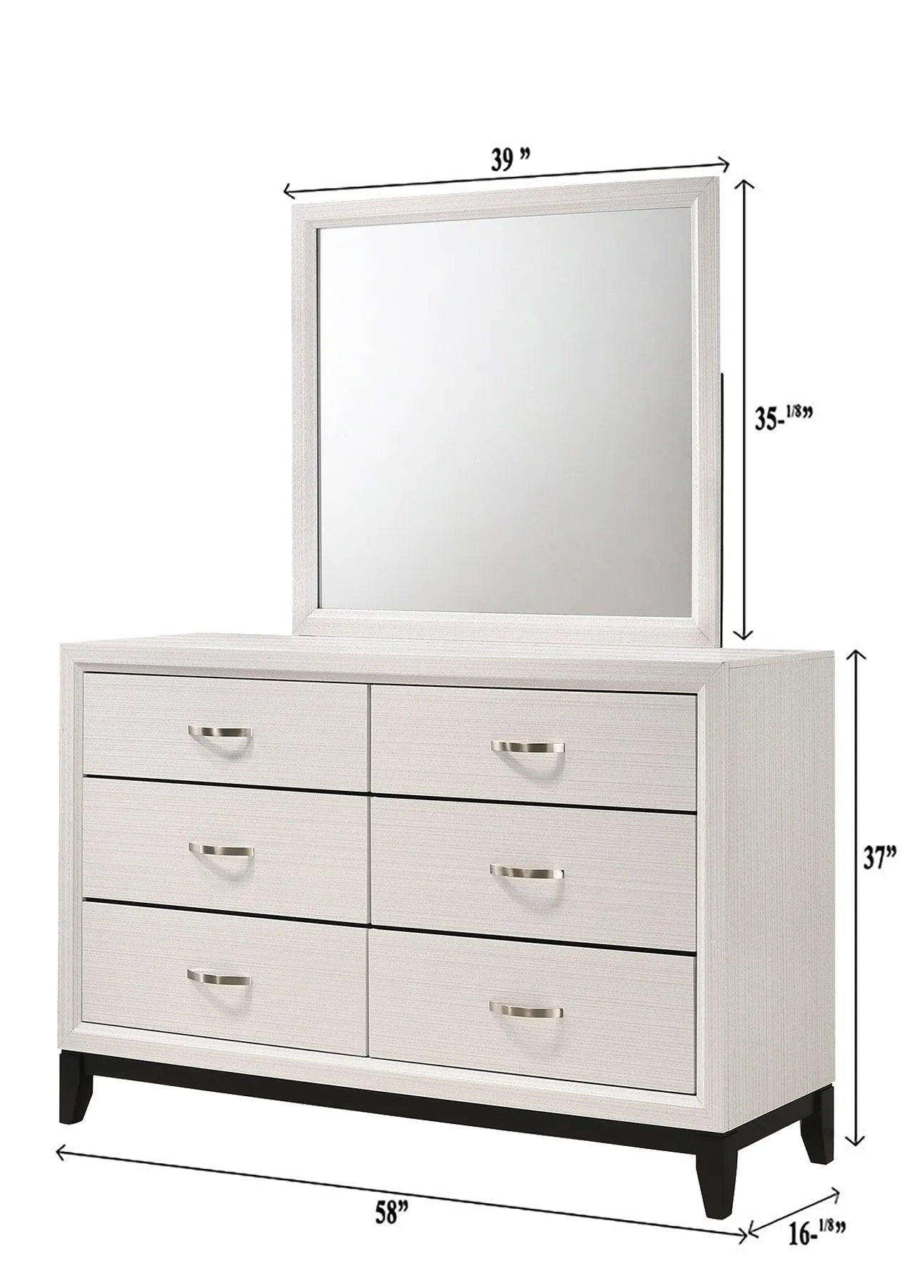 Akerson Chalk Panel Bedroom Set - Image 11