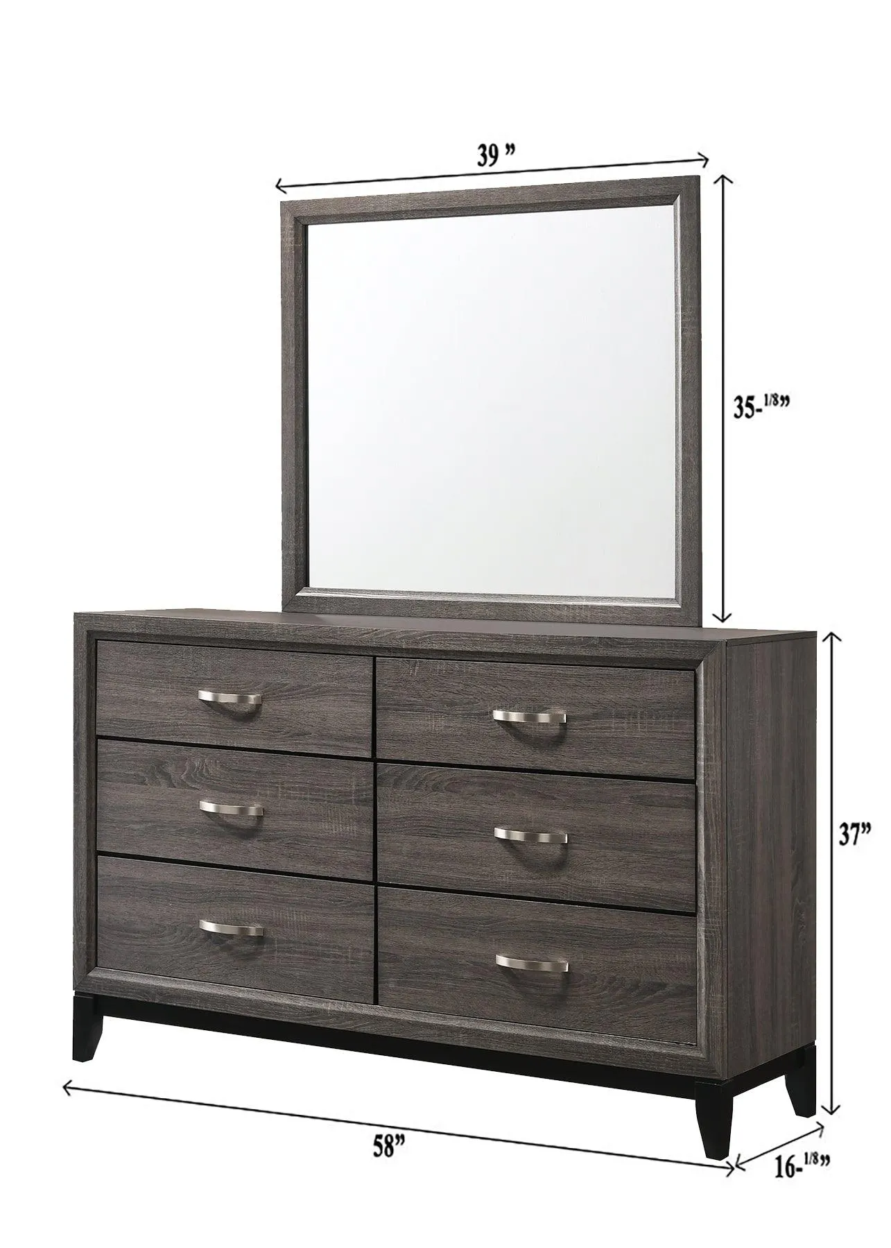 Akerson Gray Panel Bedroom Set - Image 15