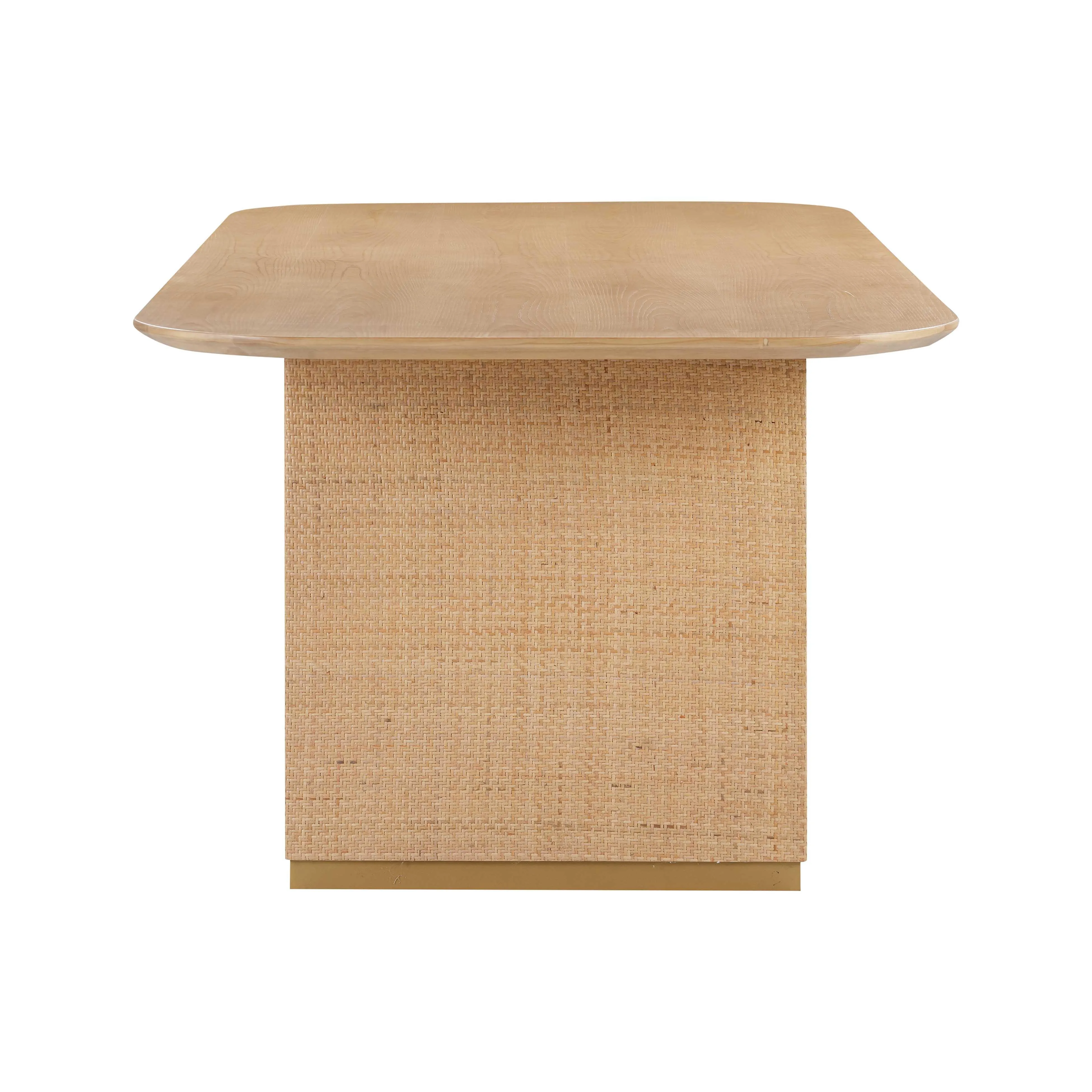 Akiba Natural Ash & Rattan 96" Rectangular Dining Table - Image 6