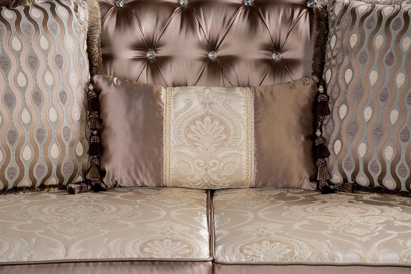 Albacete Dark Cherry/Brown Sofa - Image 3
