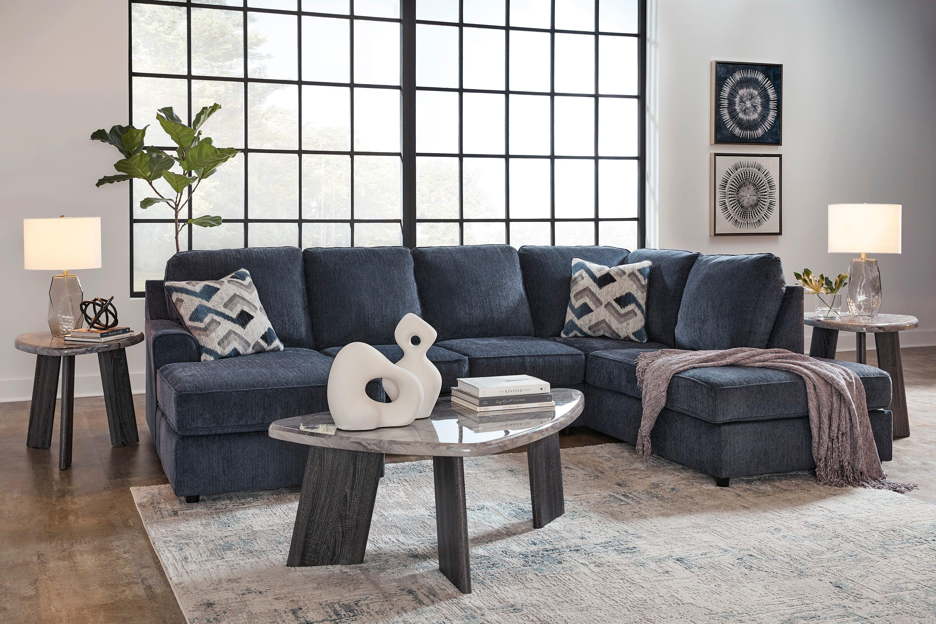 Albar Place Cobalt 2-Piece Right Arm Facing (RAF) Chaise Sectional - Image 3