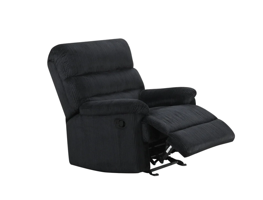 Albert Black Cord 3-Piece Reclining Living Room Set - Image 4