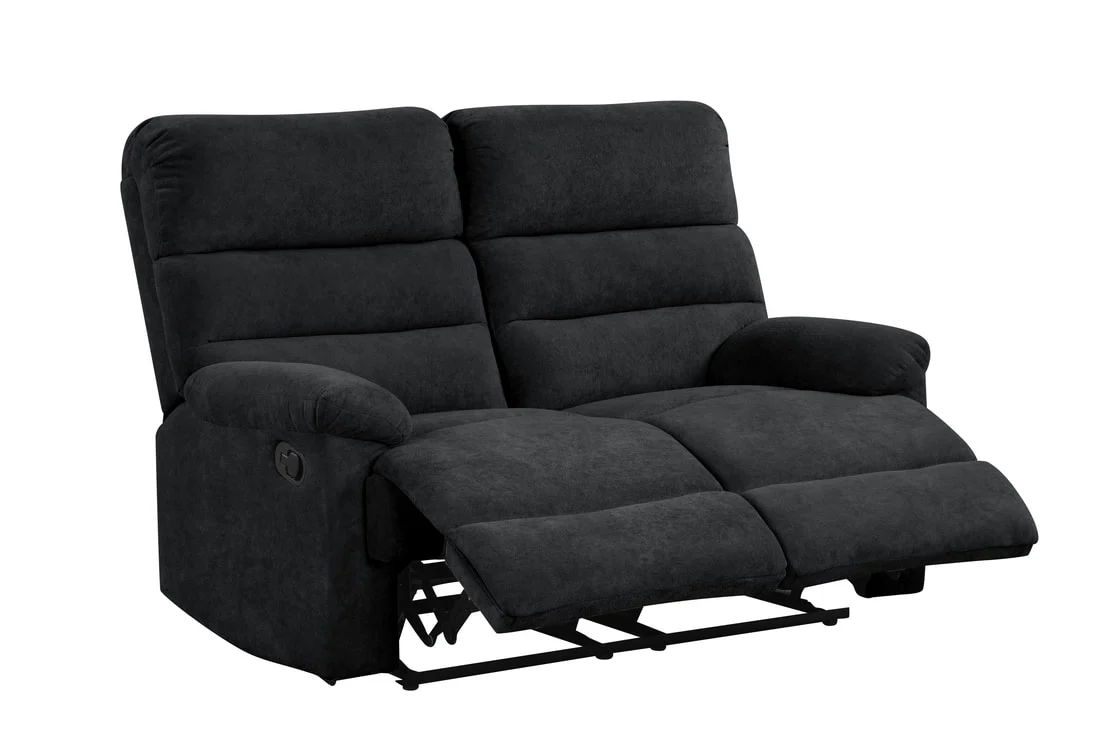 Albert Black Fabric Reclining Living Room Set - Image 3