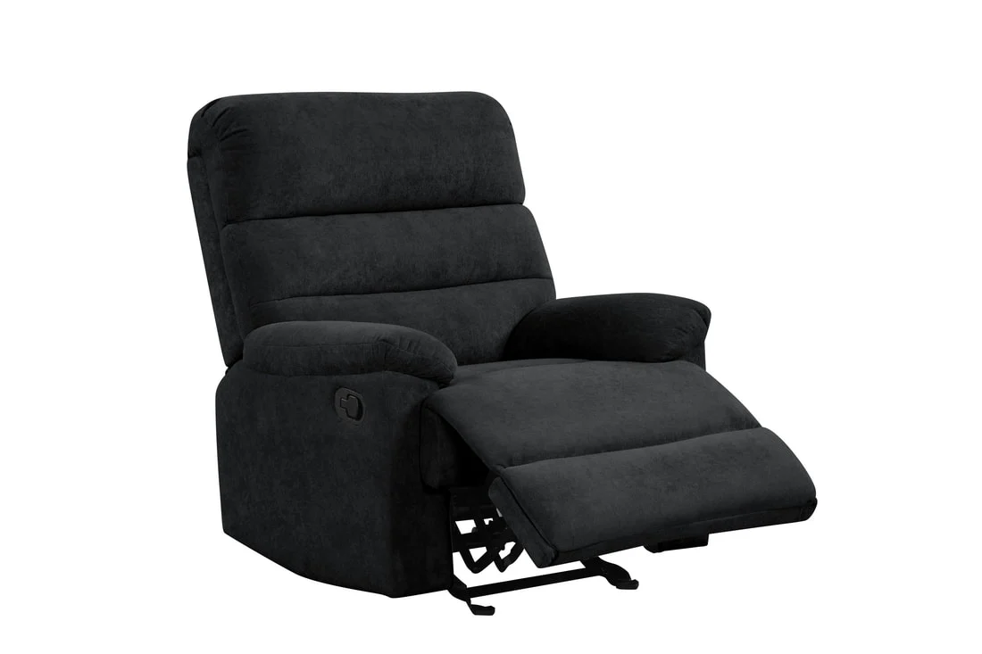 Albert Black Fabric Reclining Living Room Set - Image 4