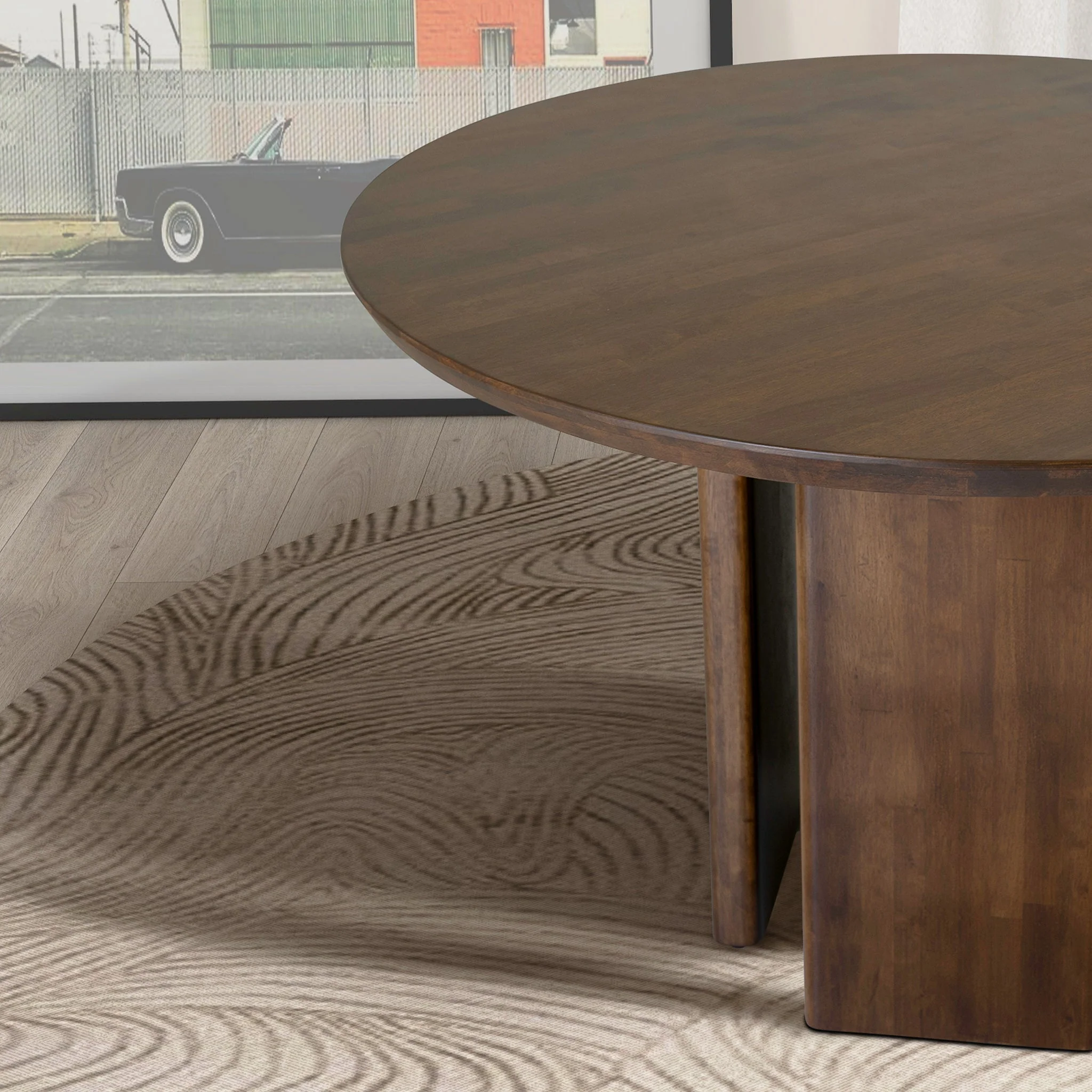 Alden Round Walnut Dining Table - Image 5
